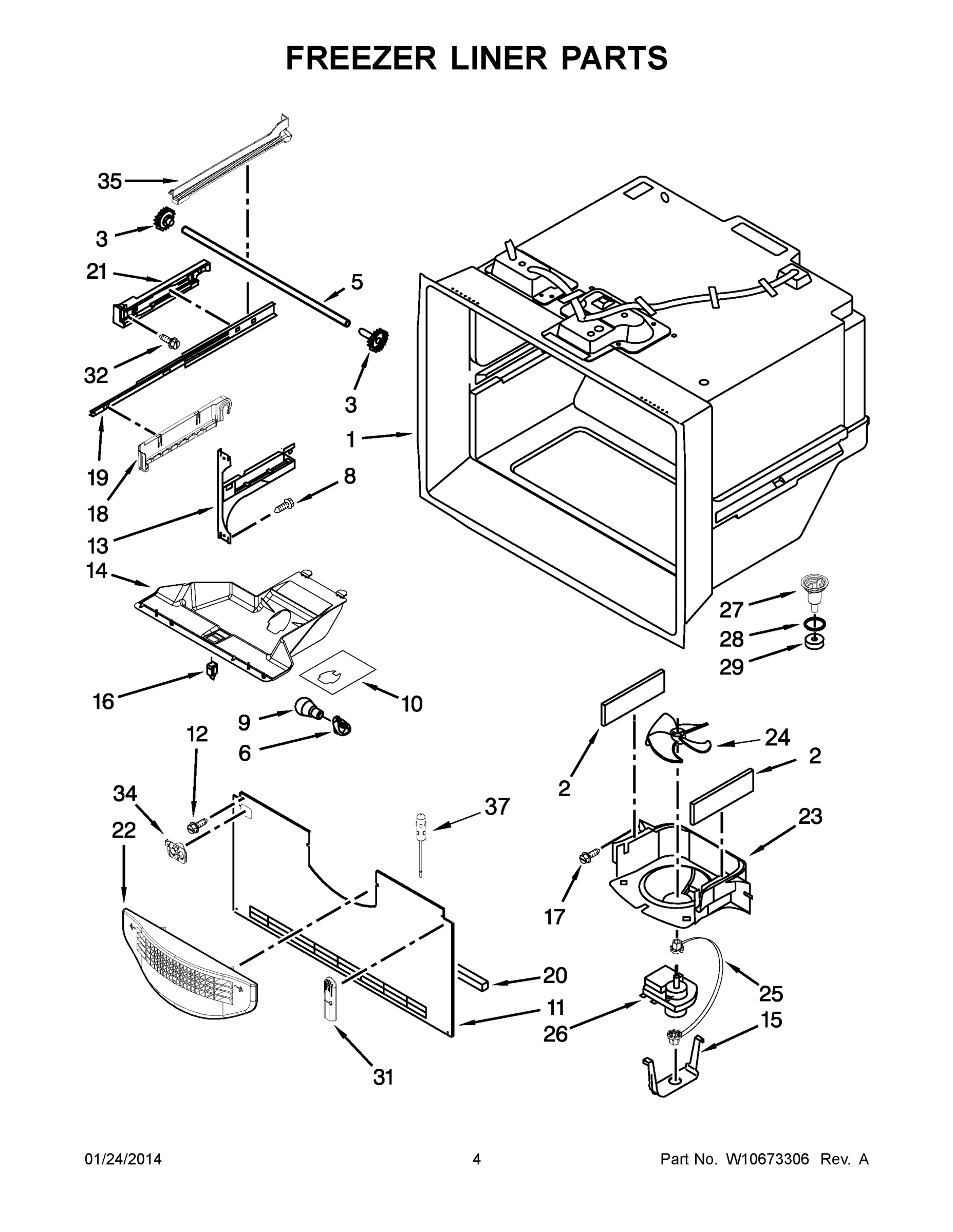 03 - FREEZER LINER PARTS
