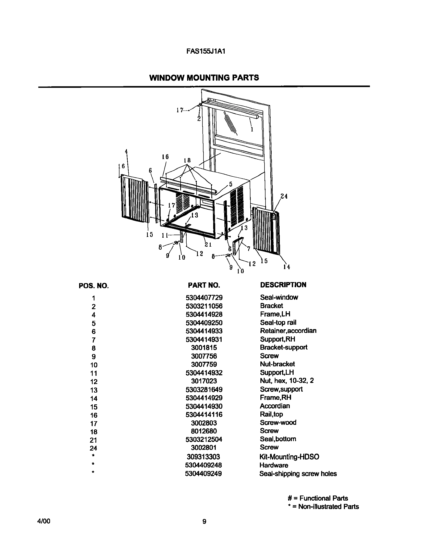 09 - WINDOW MOUNTING PARTS