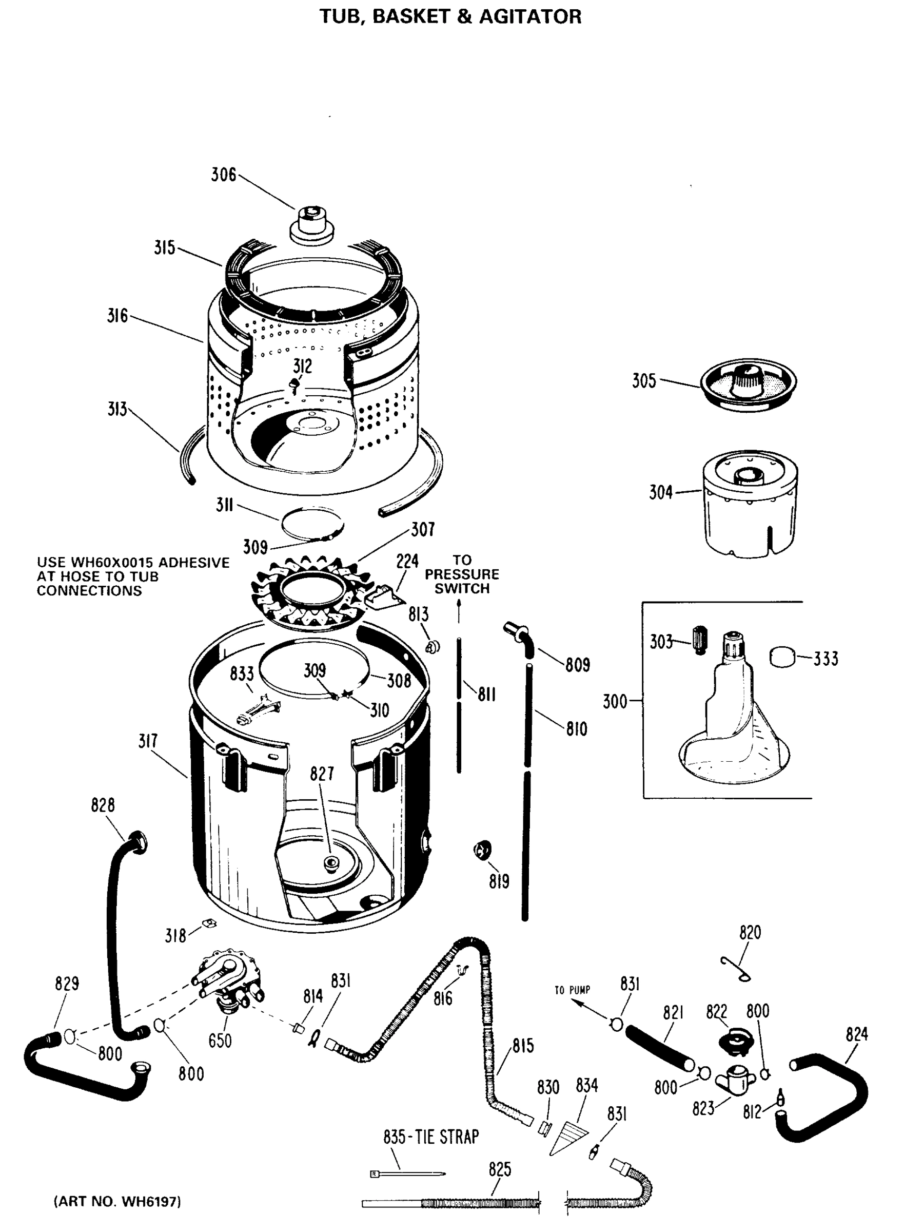 TUB, BASKET & AGITATOR