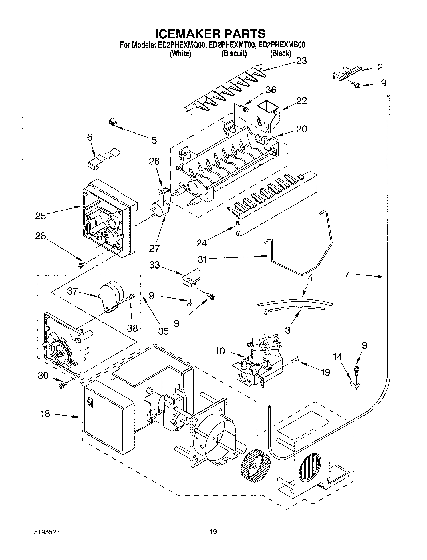 12 - ICEMAKER PARTS, PARTS NOT ILLUSTRATED
