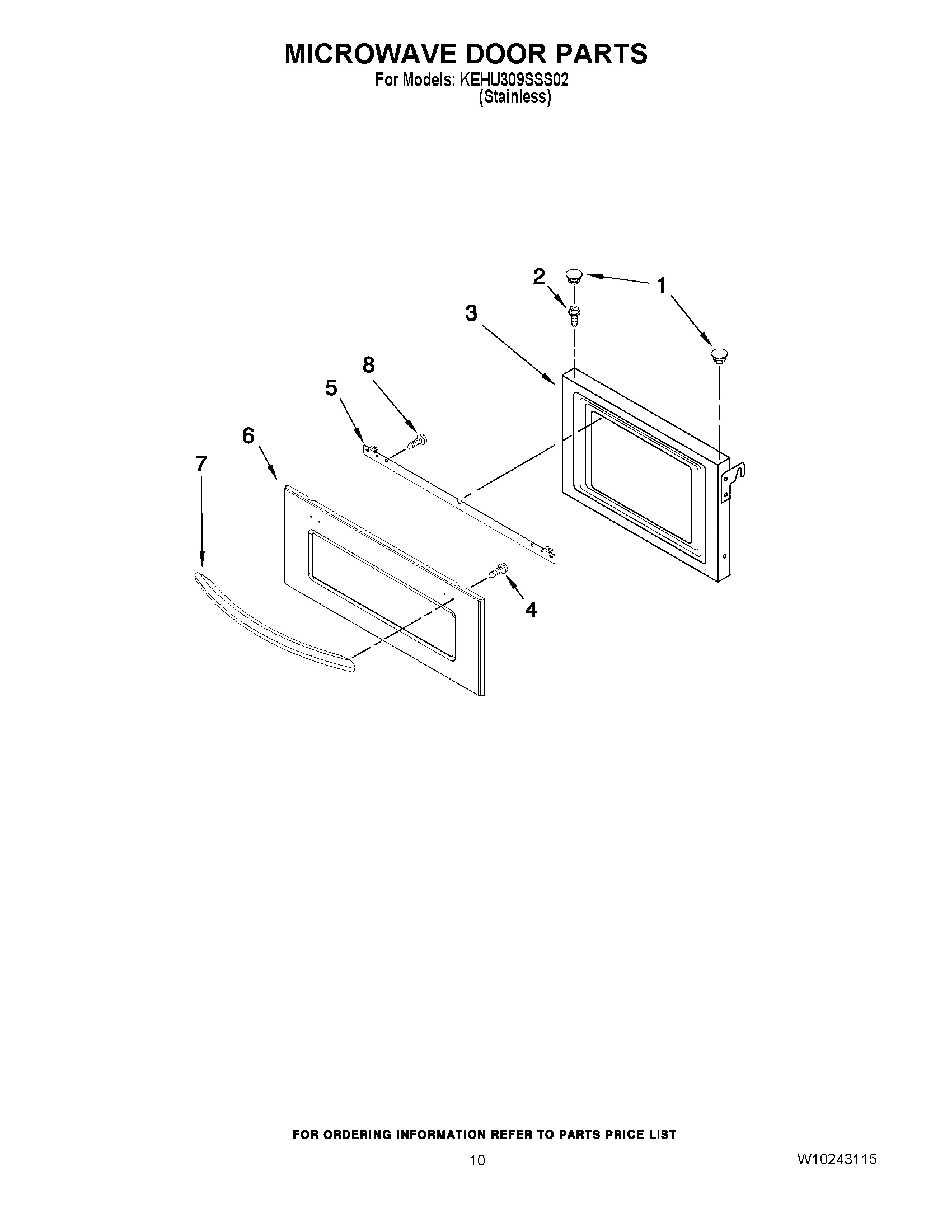 08 - MICROWAVE DOOR PARTS