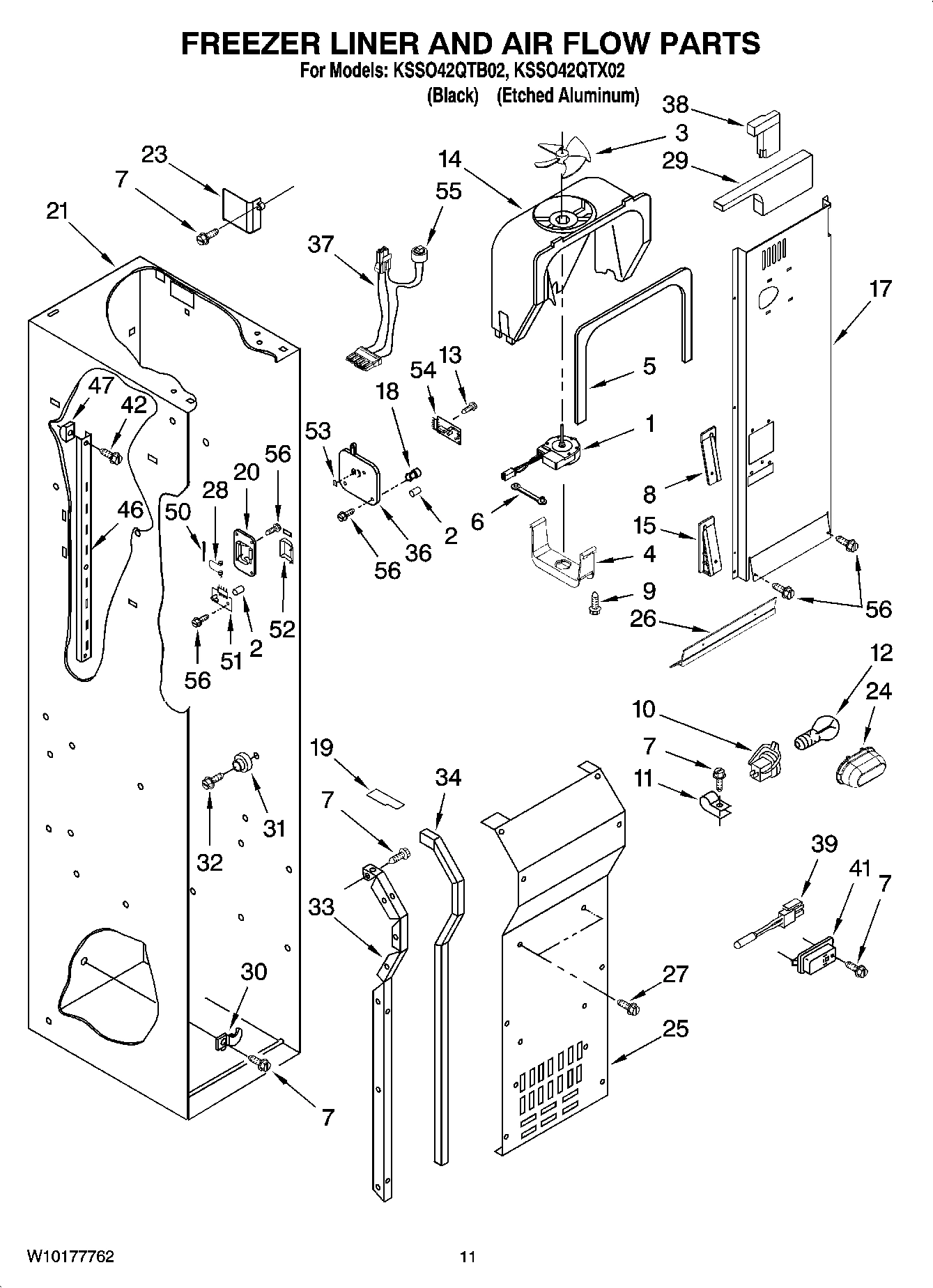 08 - FREEZER LINER AND AIR FLOW PARTS