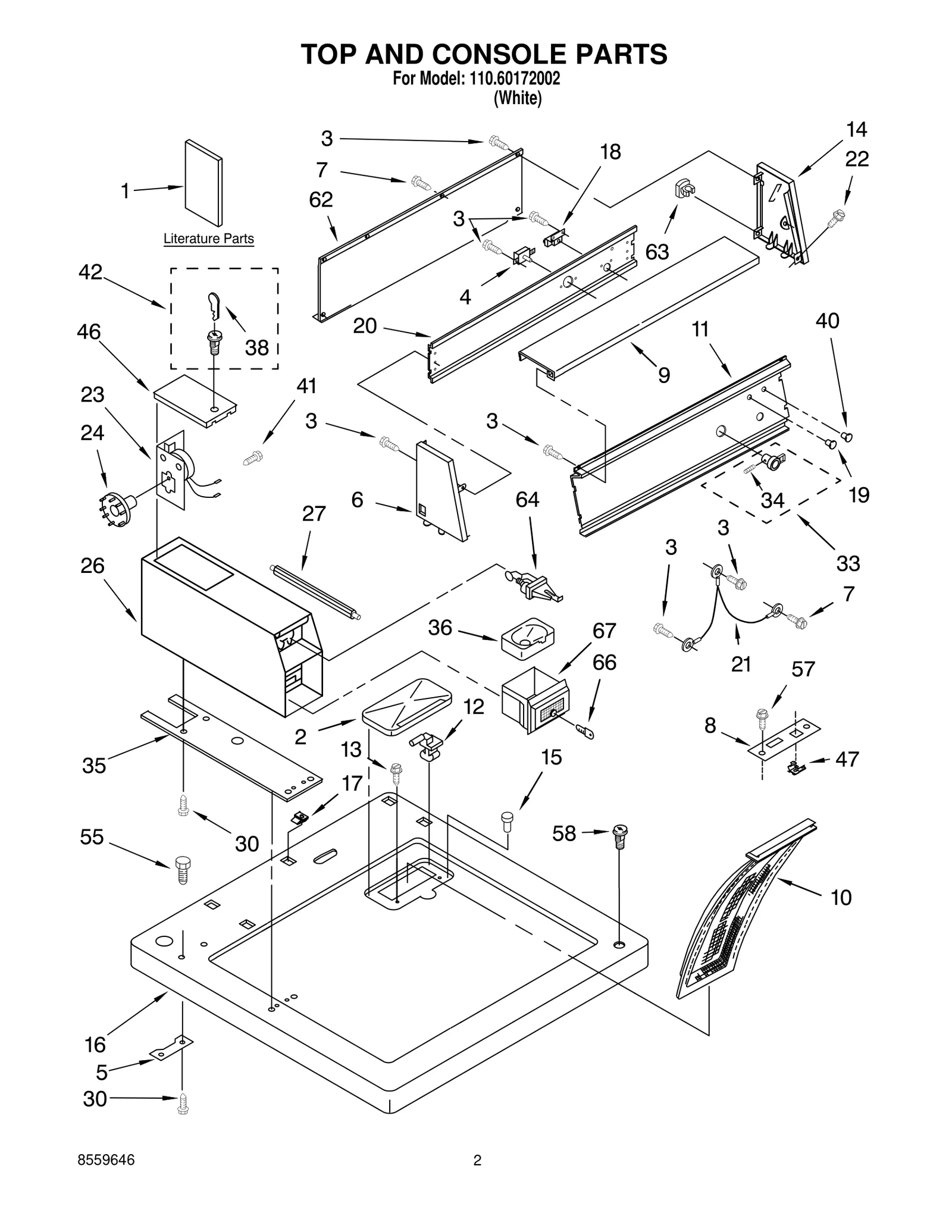 TOP AND CONSOLE PARTS