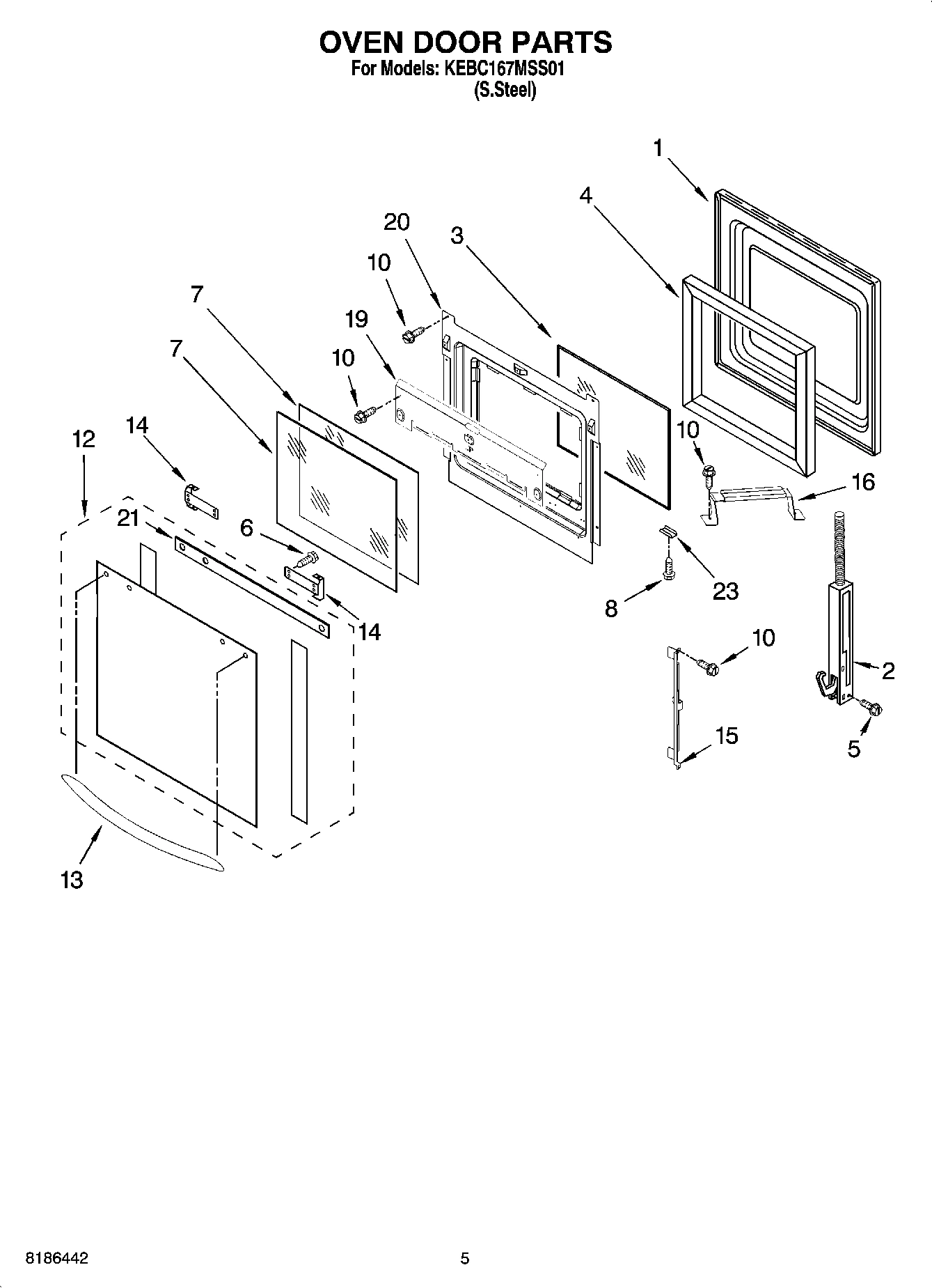 04 - OVEN DOOR PARTS