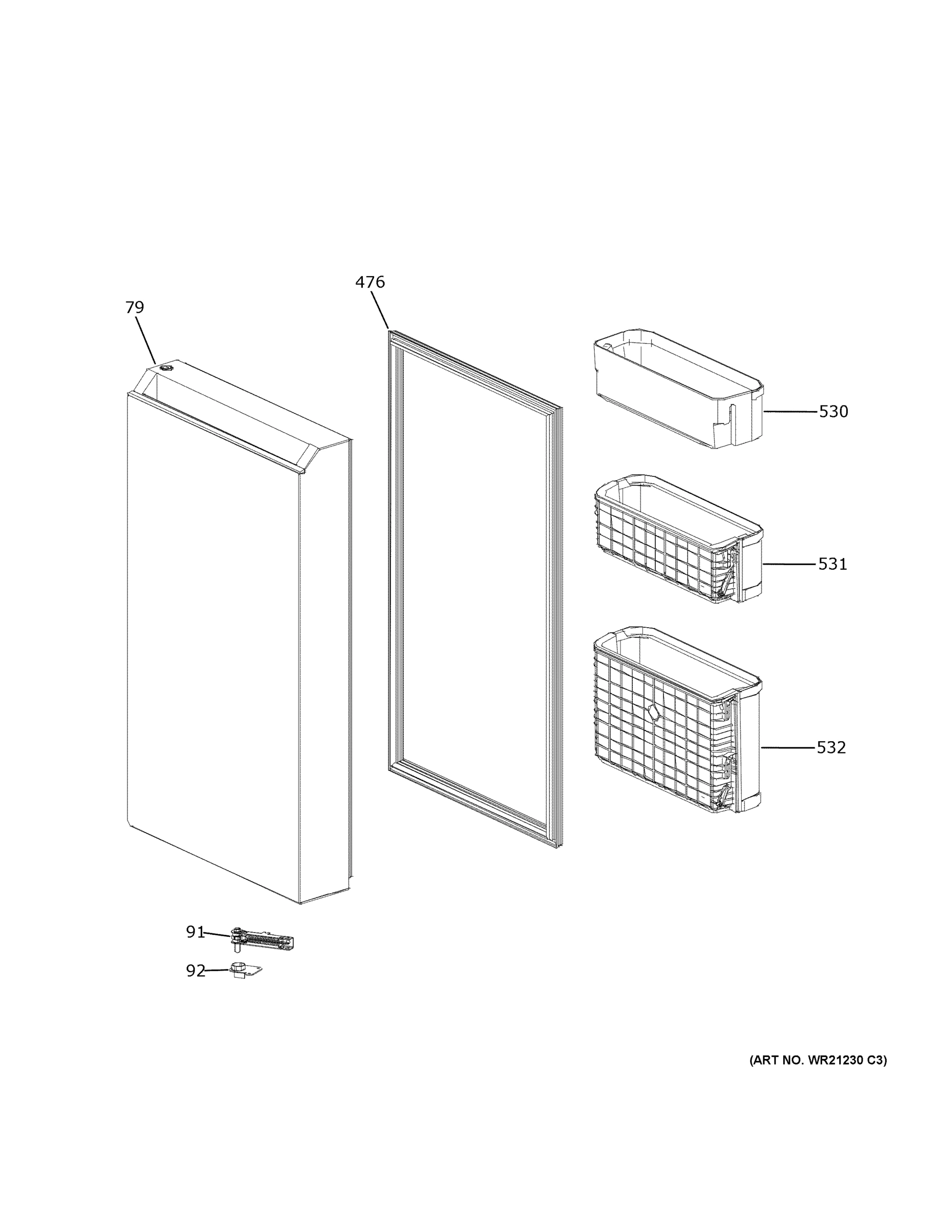 FREEZER DOOR