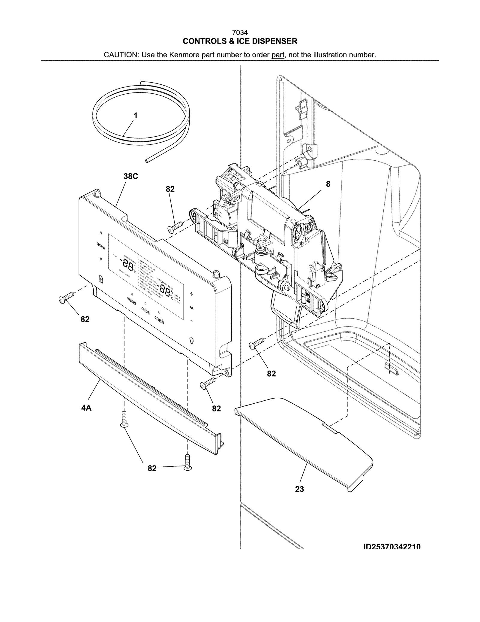 CONTROLS & ICE DISPENSER