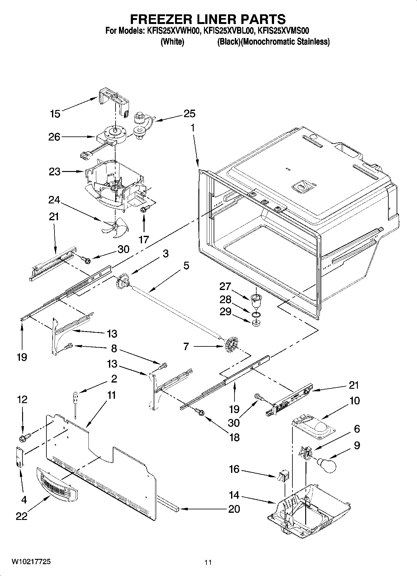 06 - FREEZER LINER PARTS