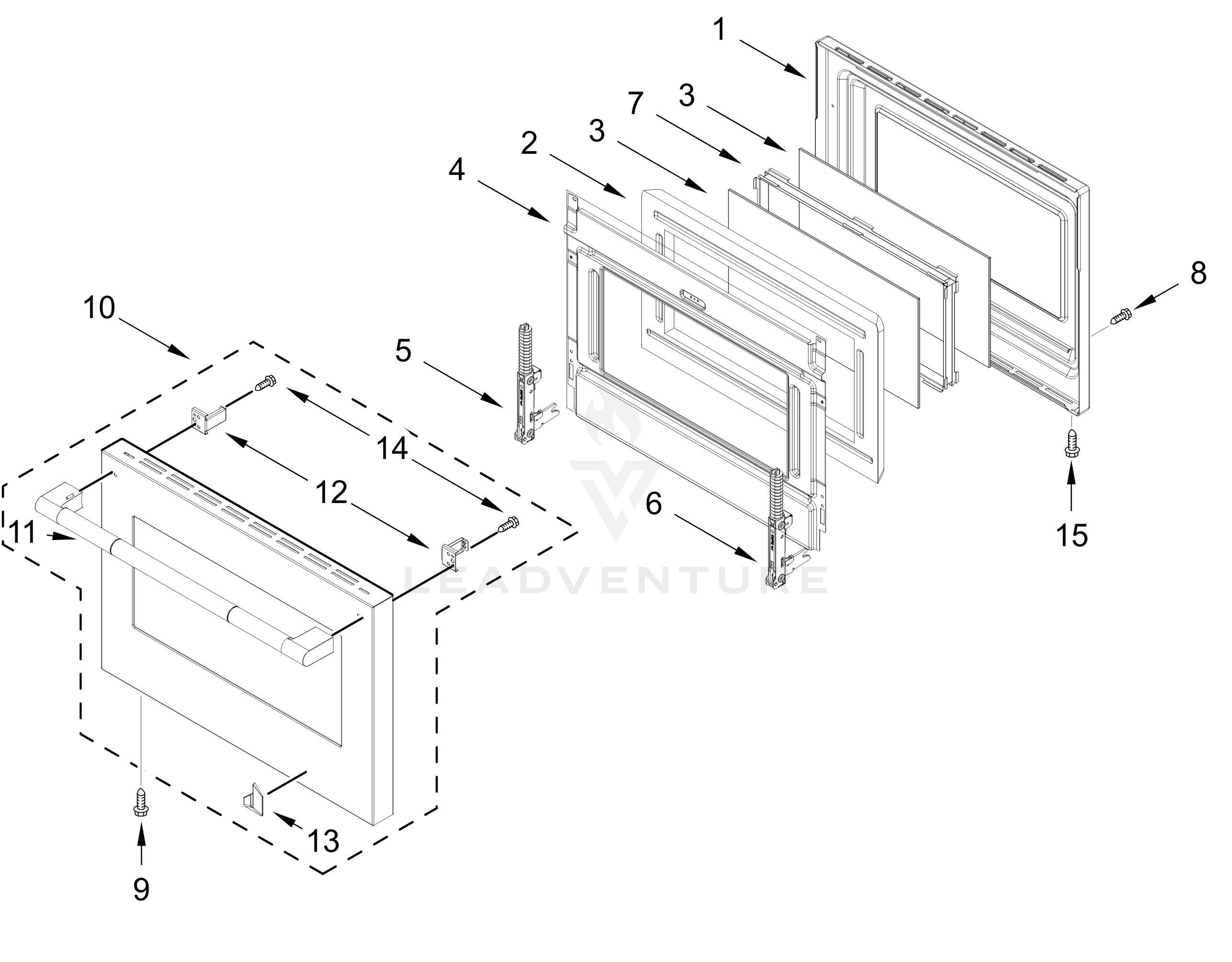 OVEN DOOR PARTS (30 In)