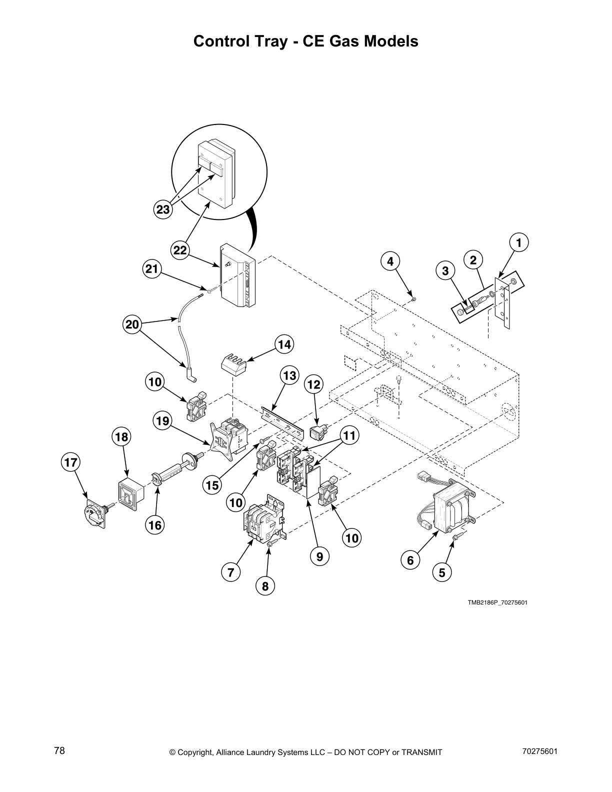 Control Tray - CE Gas Models