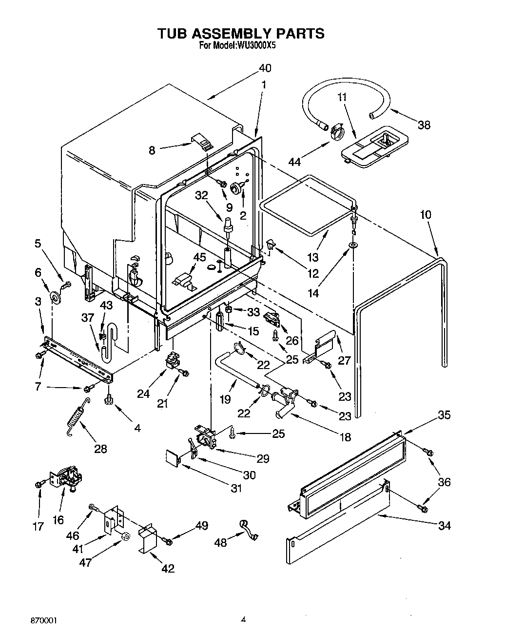04 - TUB ASSEMBLY, LIT/OPTIONAL