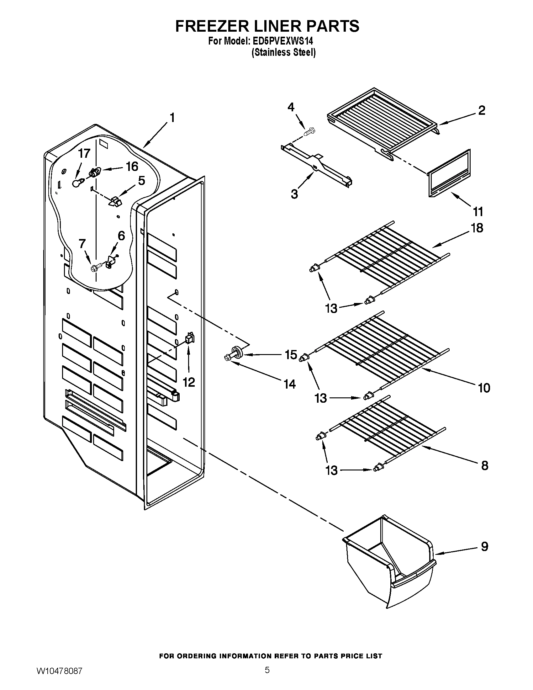 04 - FREEZER LINER PARTS
