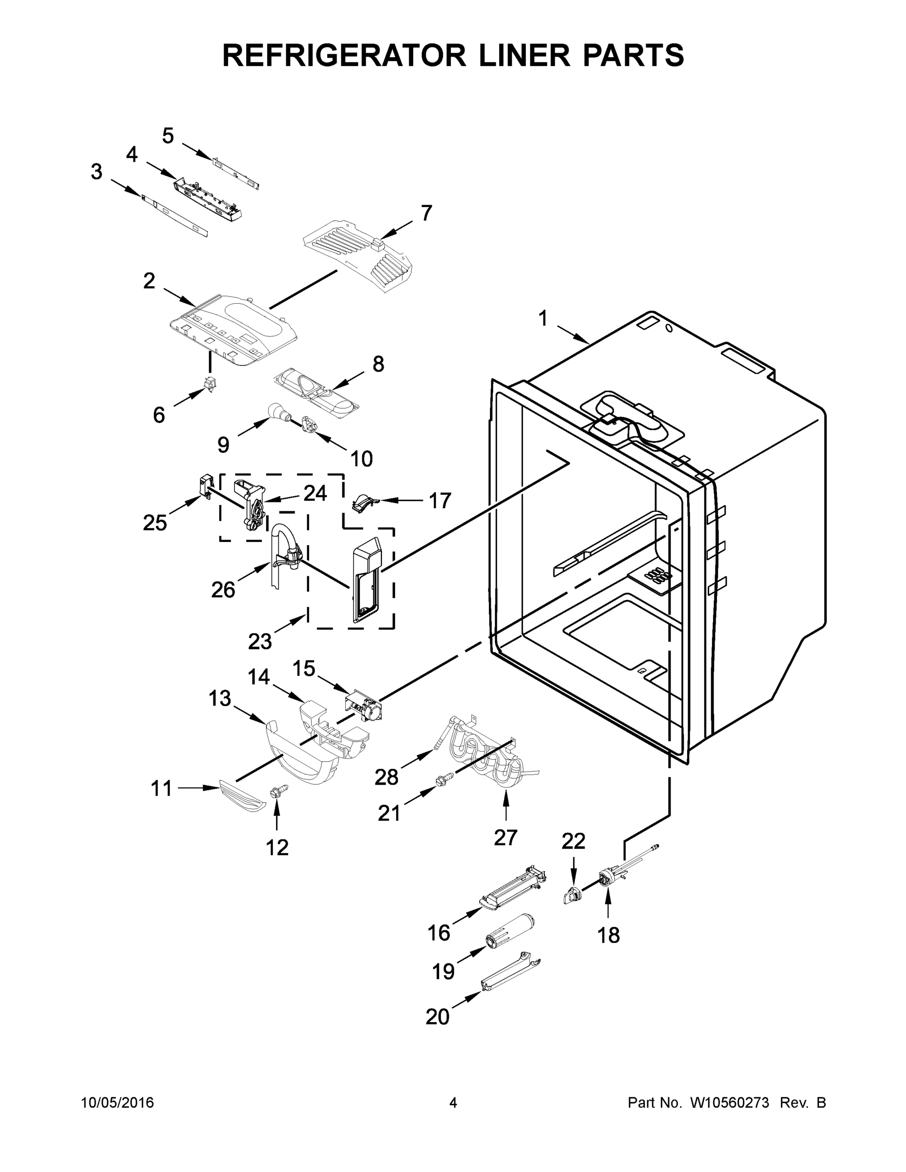 03 - REFRIGERATOR LINER PARTS