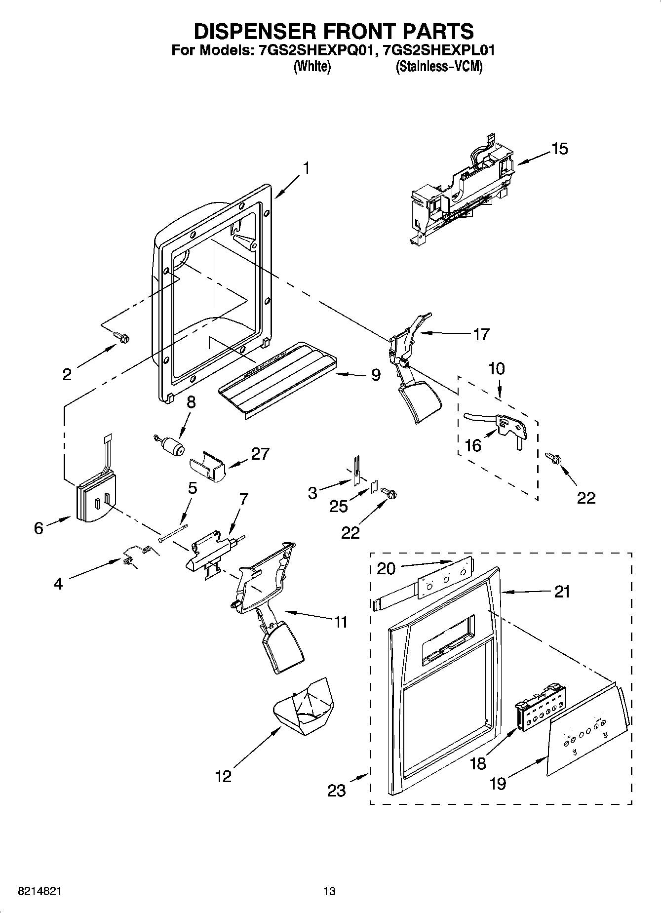 08 - DISPENSER FRONT PARTS
