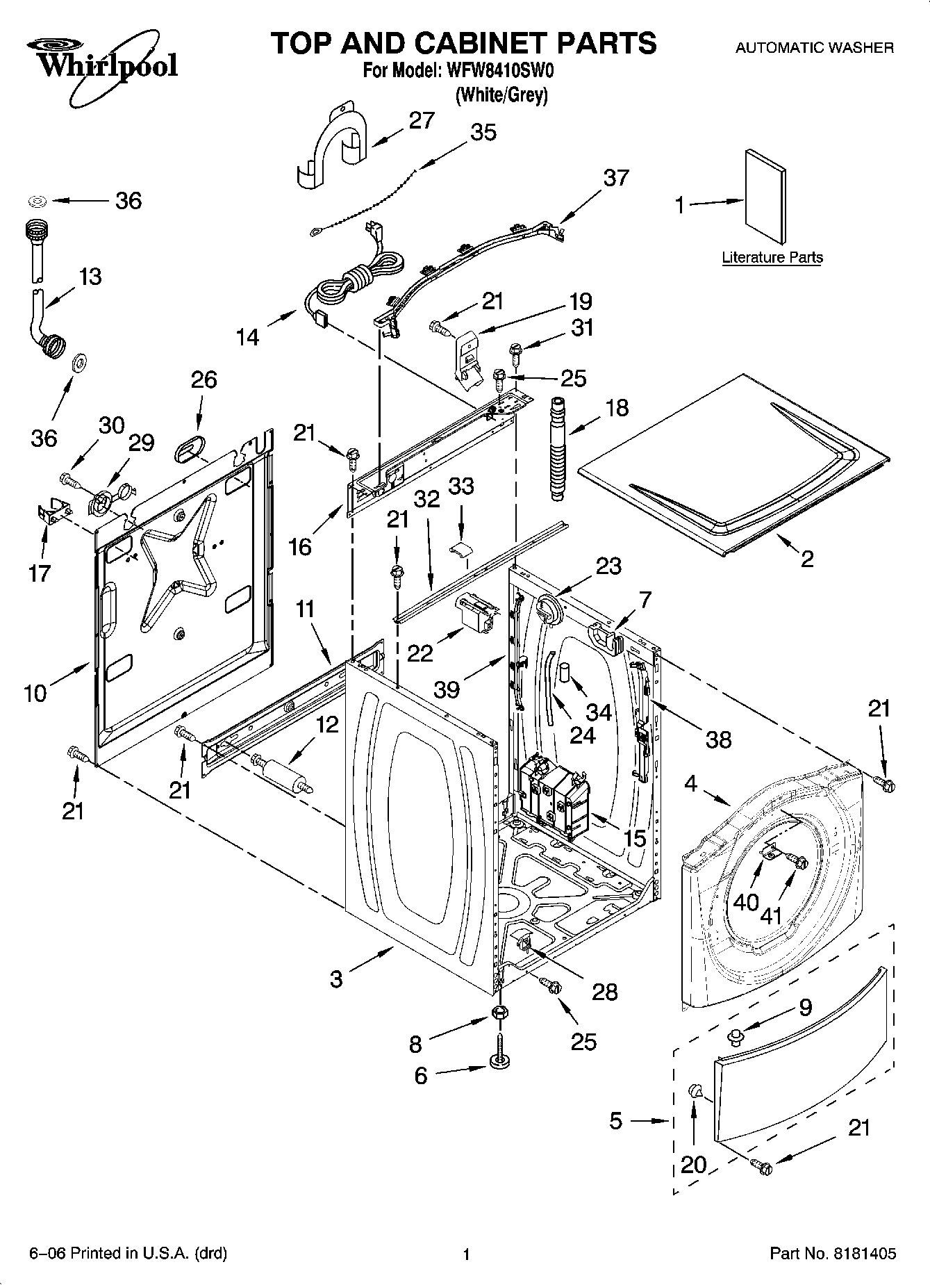 01 - TOP AND CABINET PARTS