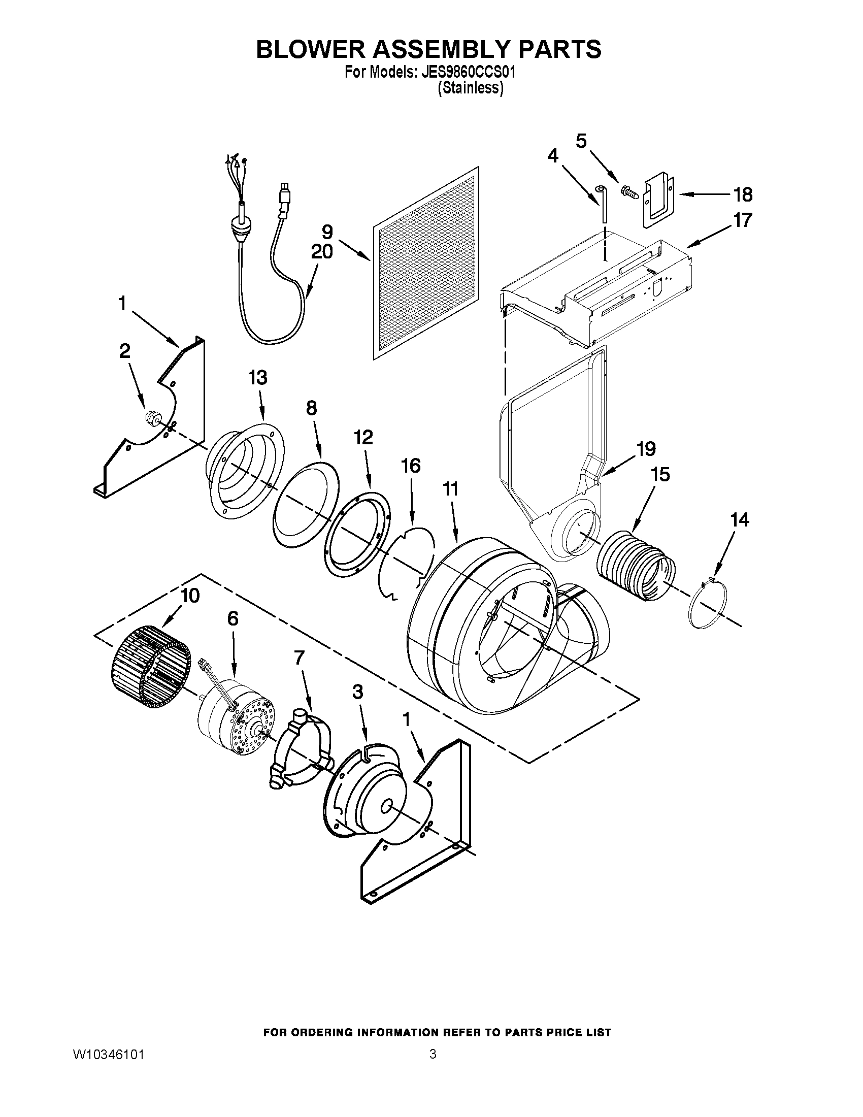 03 - BLOWER ASSEMBLY PARTS