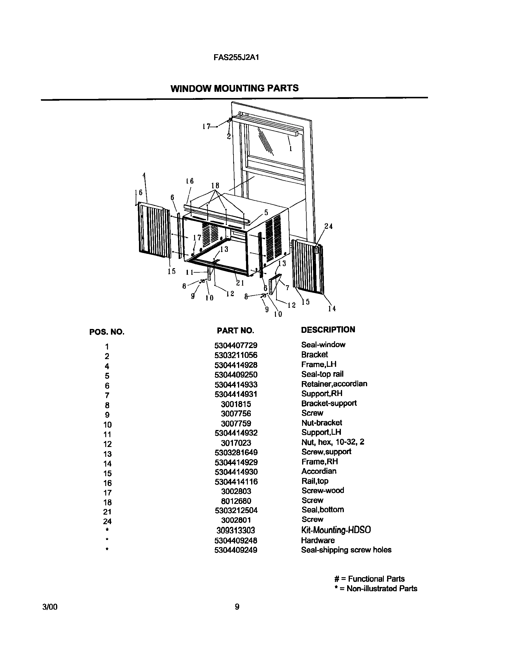 09 - WINDOW MOUNTING PARTS