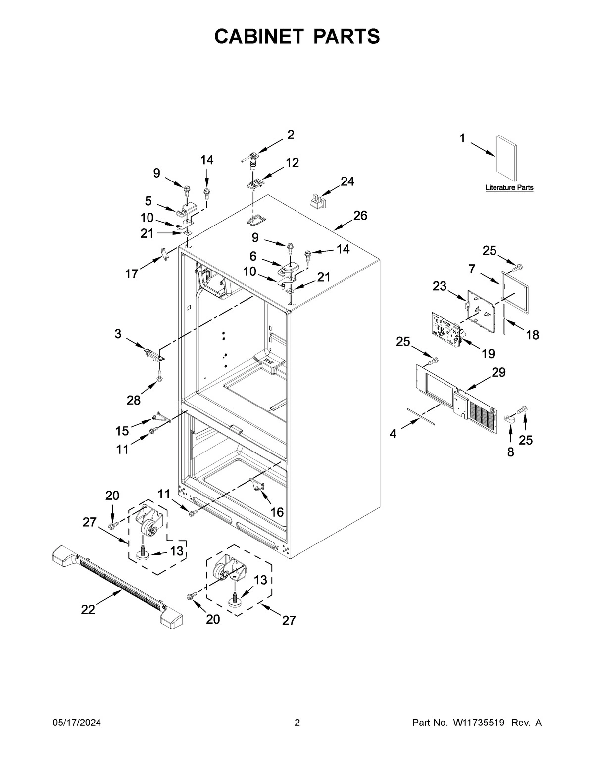 02 - CABINET PARTS