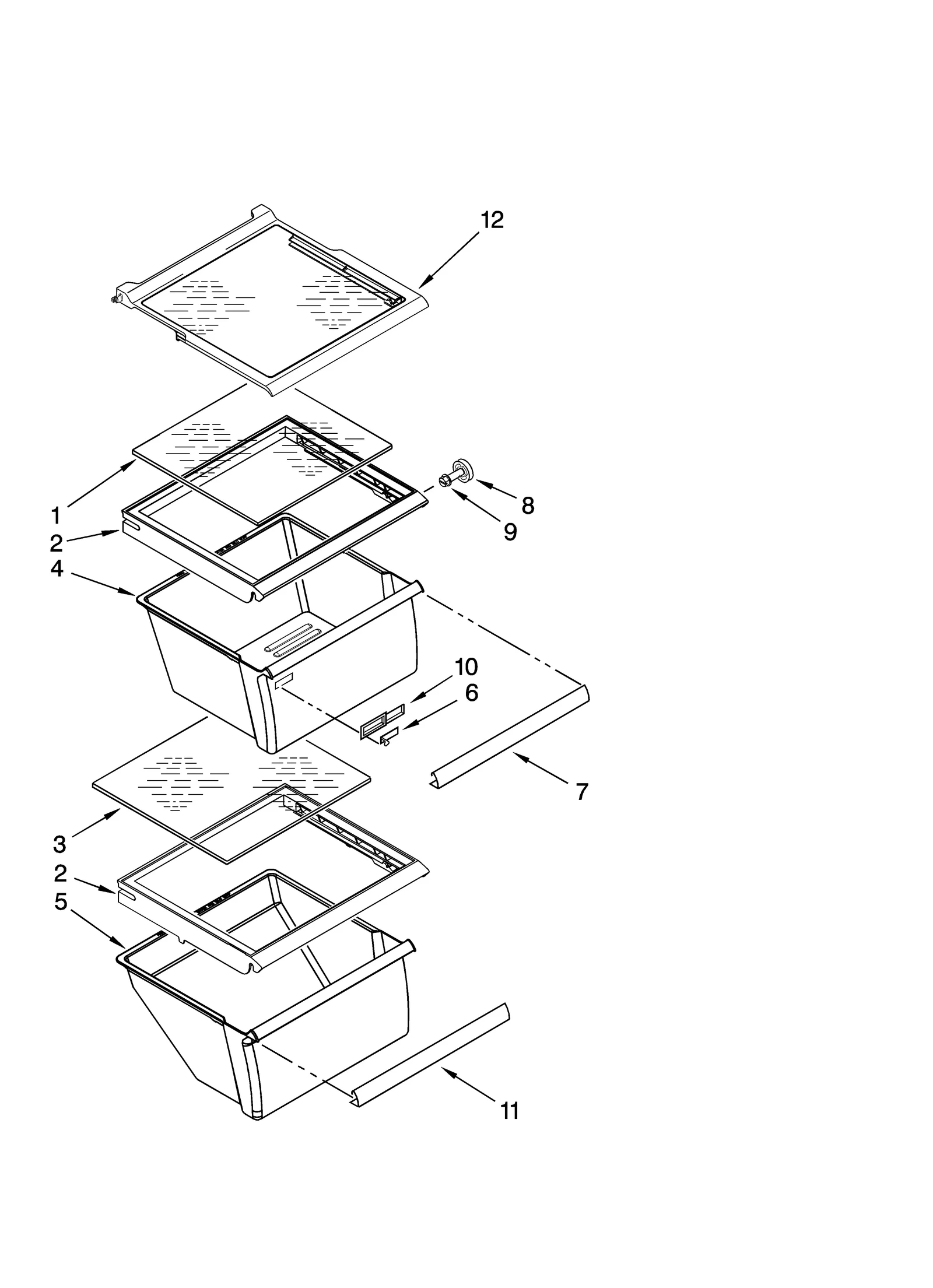 REFRIGERATOR SHELF PARTS
