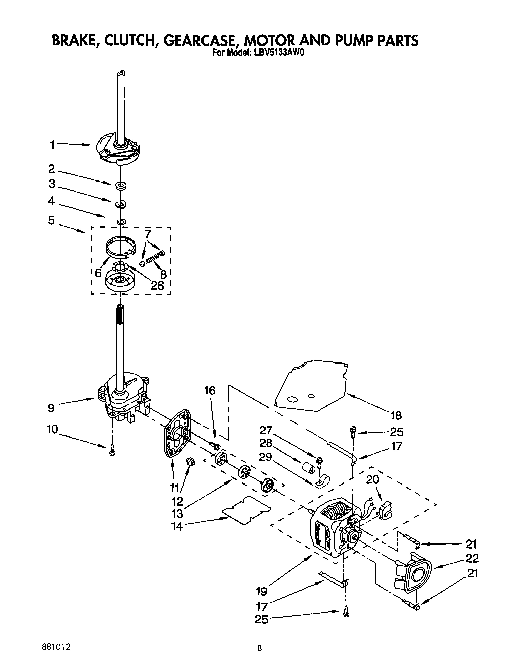 06 - BRAKE, CLUTCH, GEARCASE, MOTOR AND PUMP