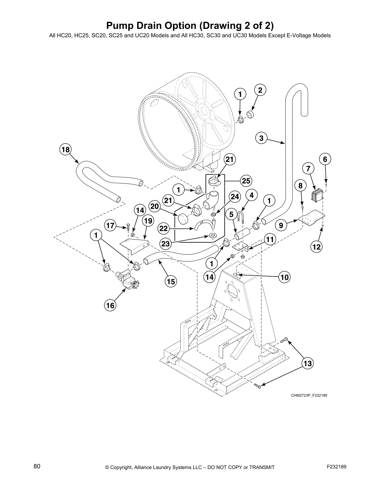 Pump Drain Option (Drawing 2 of 2)