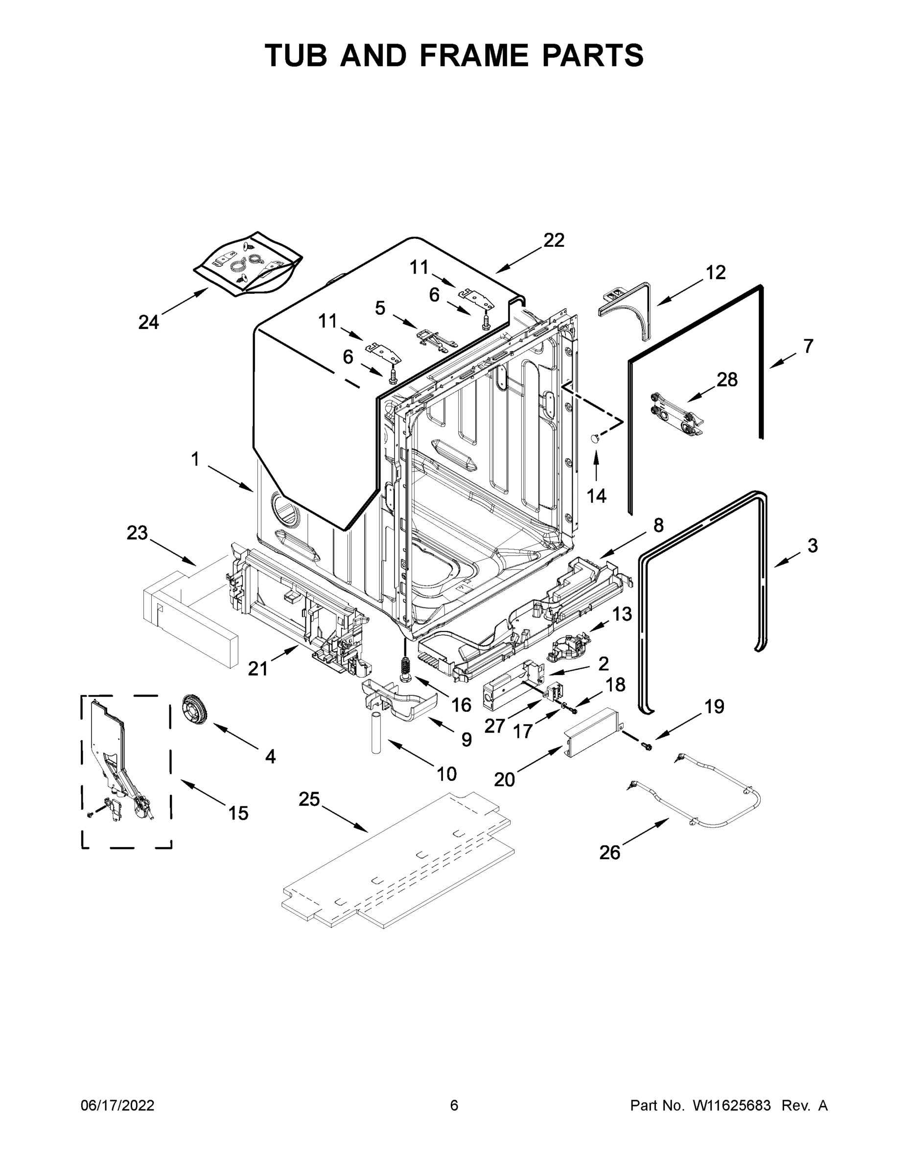 04 - TUB AND FRAME PARTS