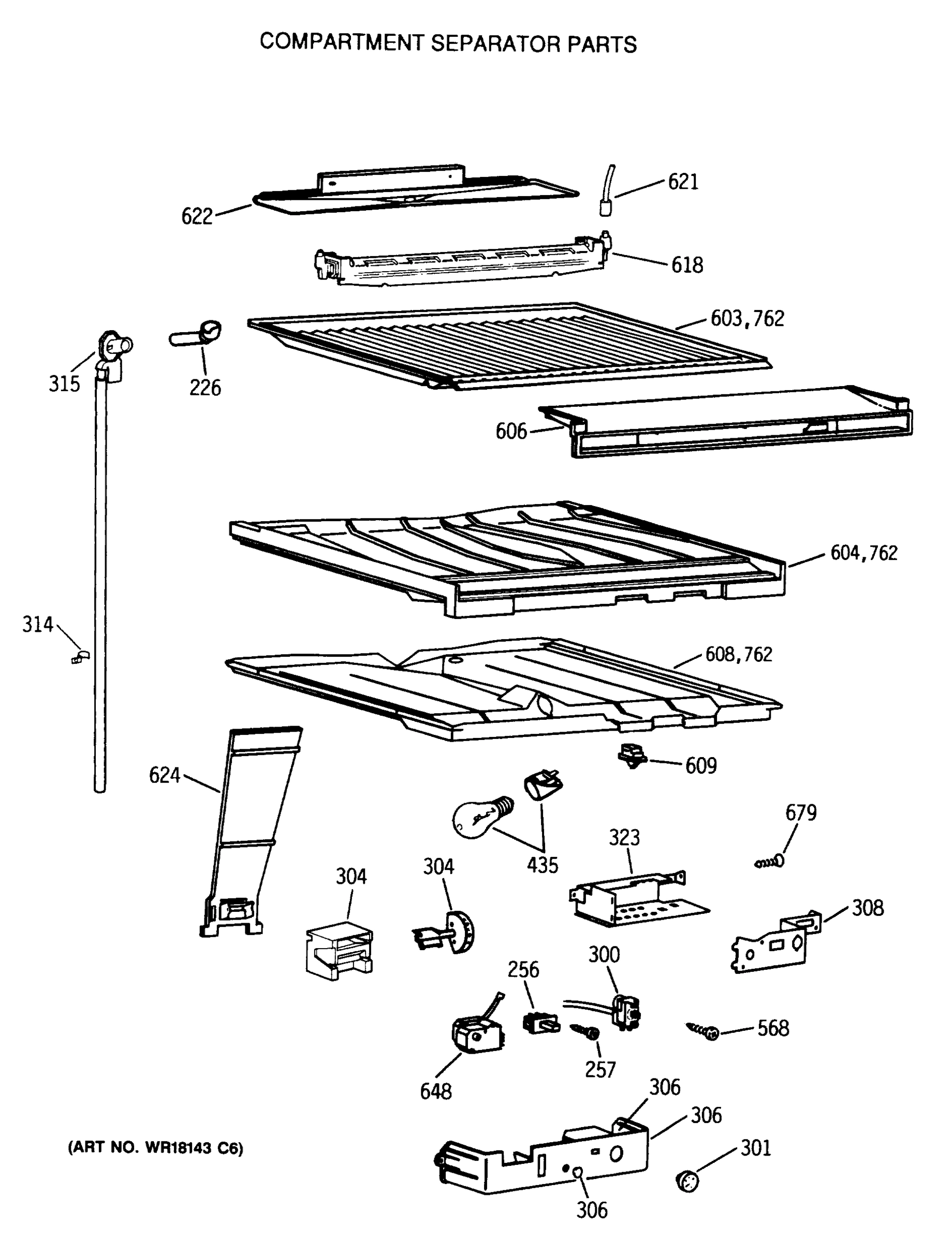 COMPARTMENT SEPARATOR PARTS