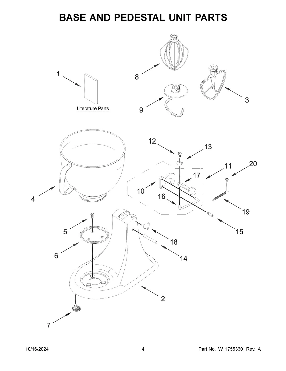 03 - BASE AND PEDESTAL UNIT PARTS