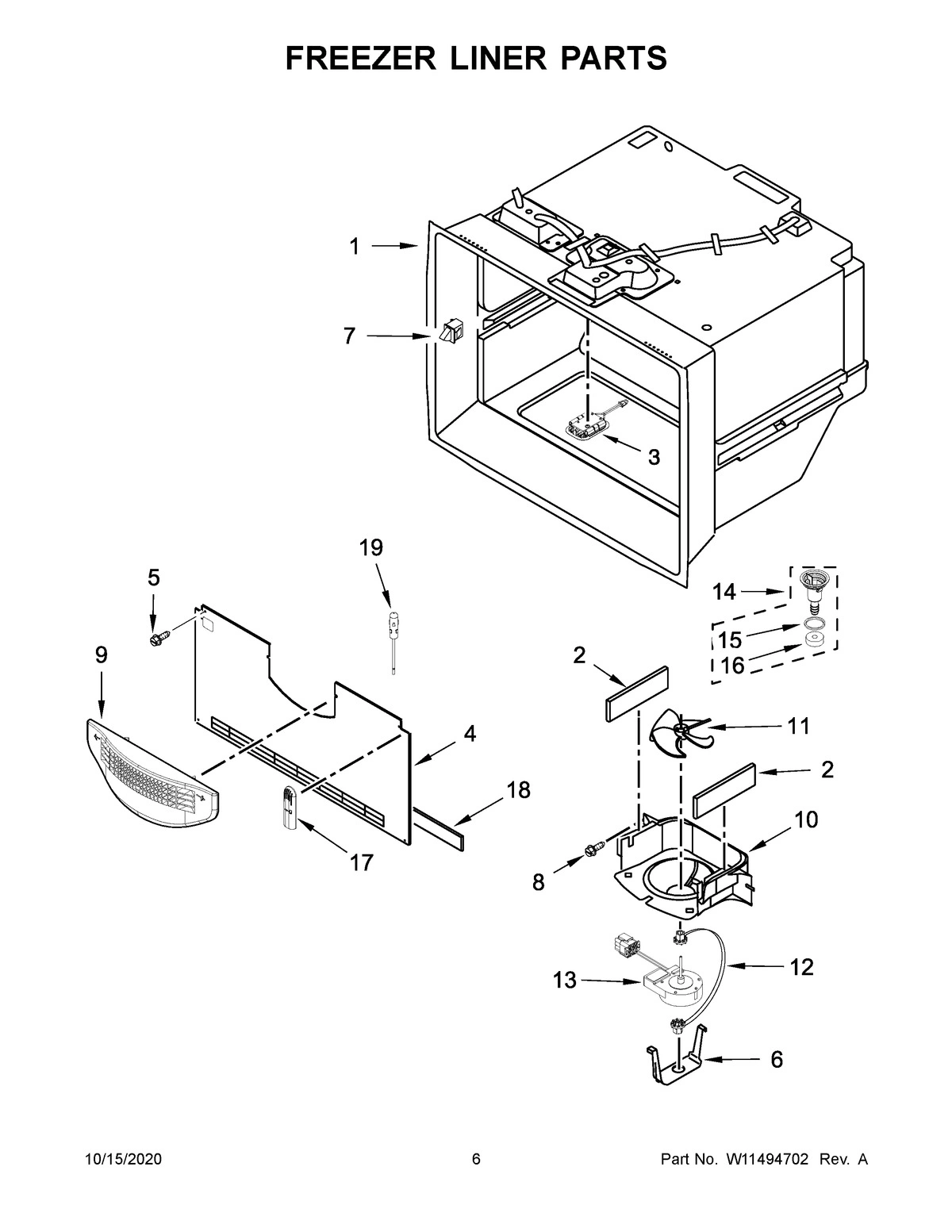04 - FREEZER LINER PARTS