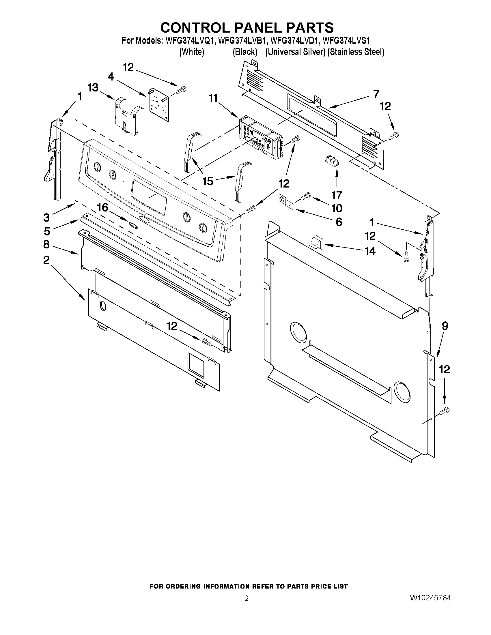 02 - CONTROL PANEL PARTS