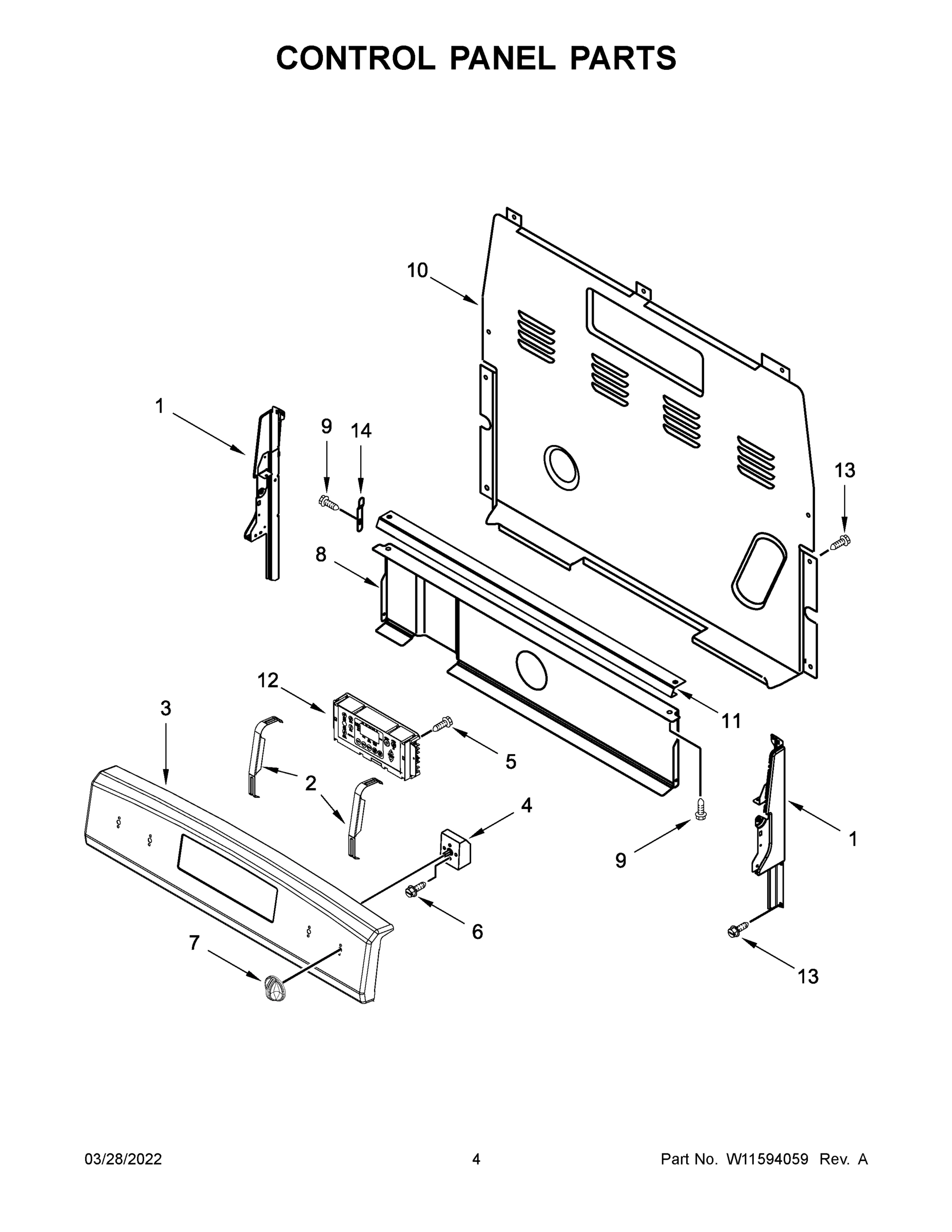 03 - CONTROL PANEL PARTS