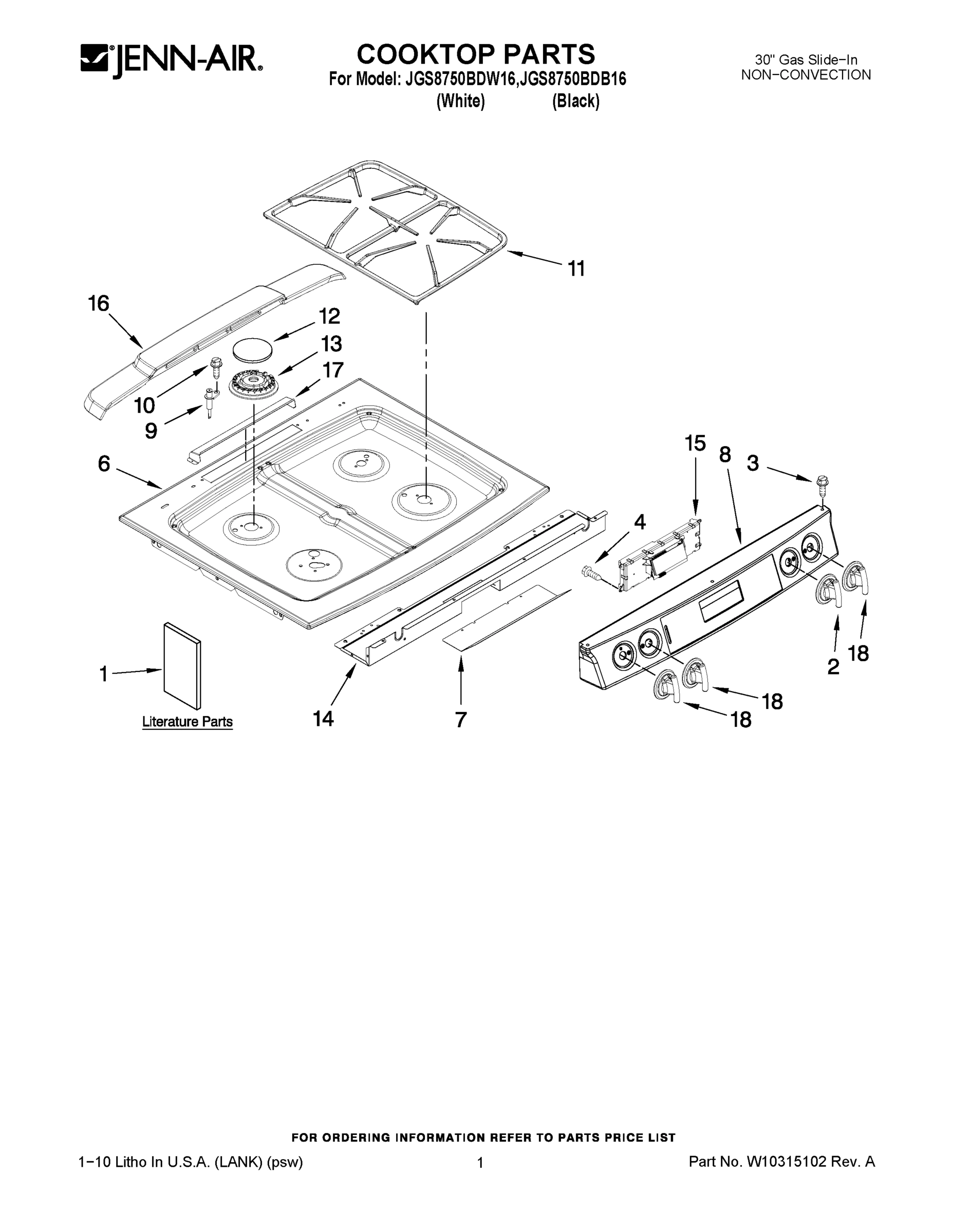 01 - COOKTOP PARTS