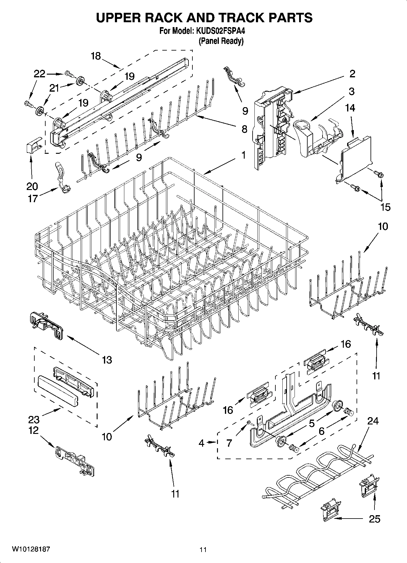 09 - UPPER RACK AND TRACK PARTS