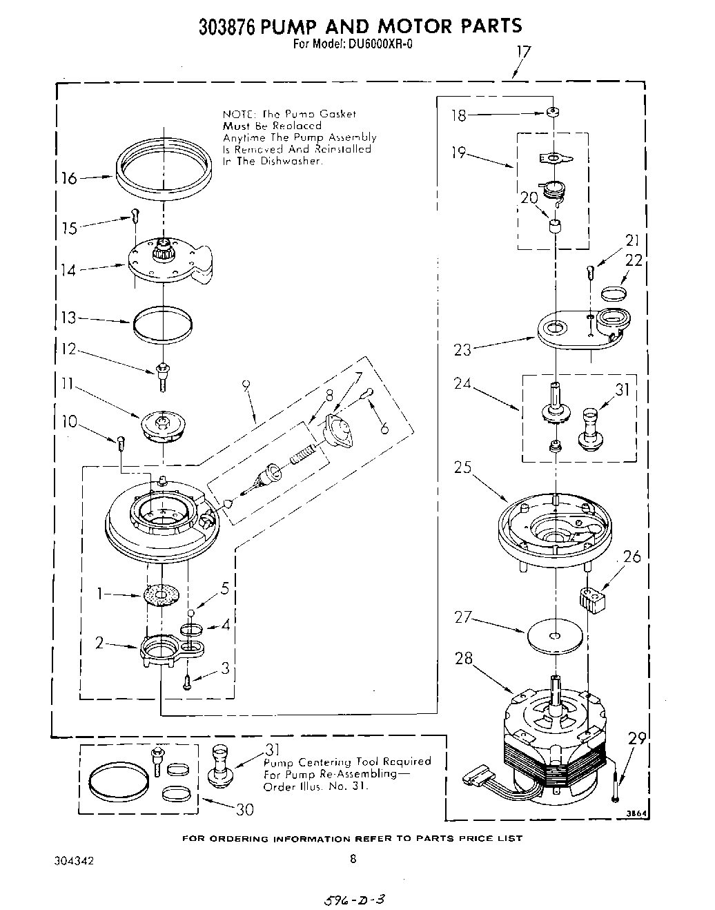 06 - 303876 PUMP AND MOTOR