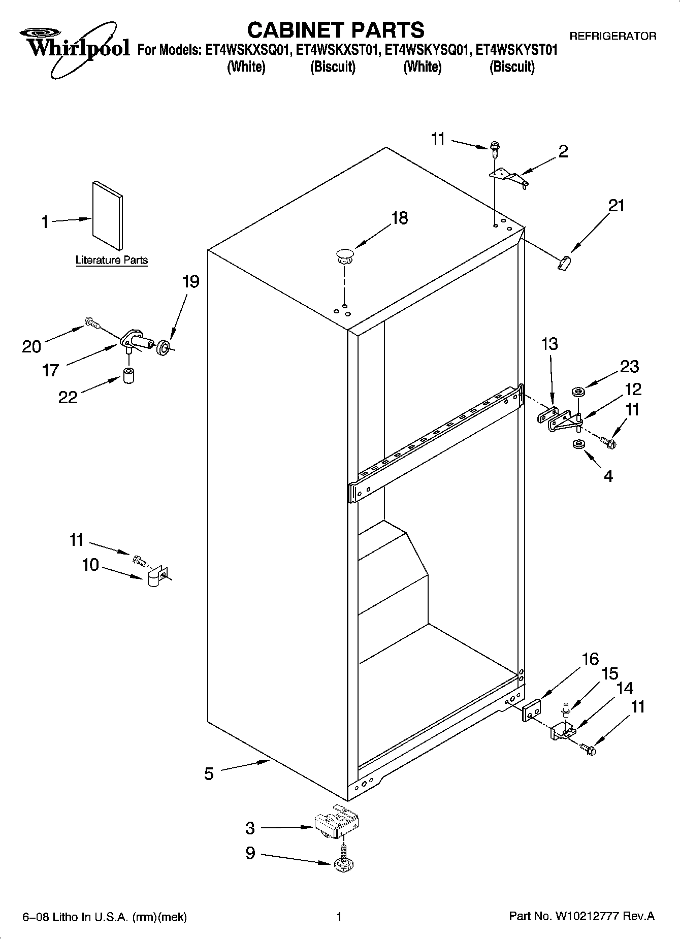 01 - CABINET PARTS