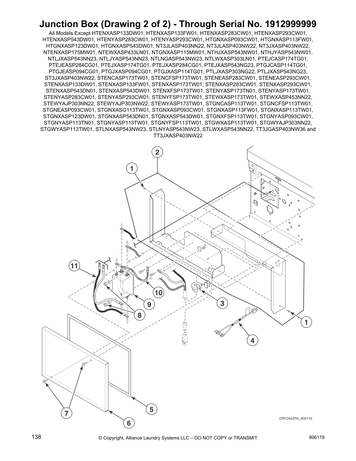 Junction Box (Drawing 2 of 2) - Through Serial No. 1912999999