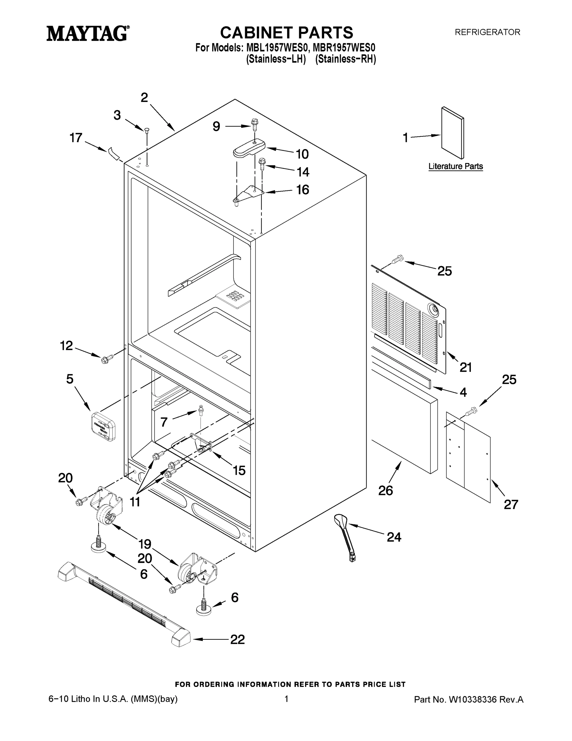 01 - CABINET PARTS