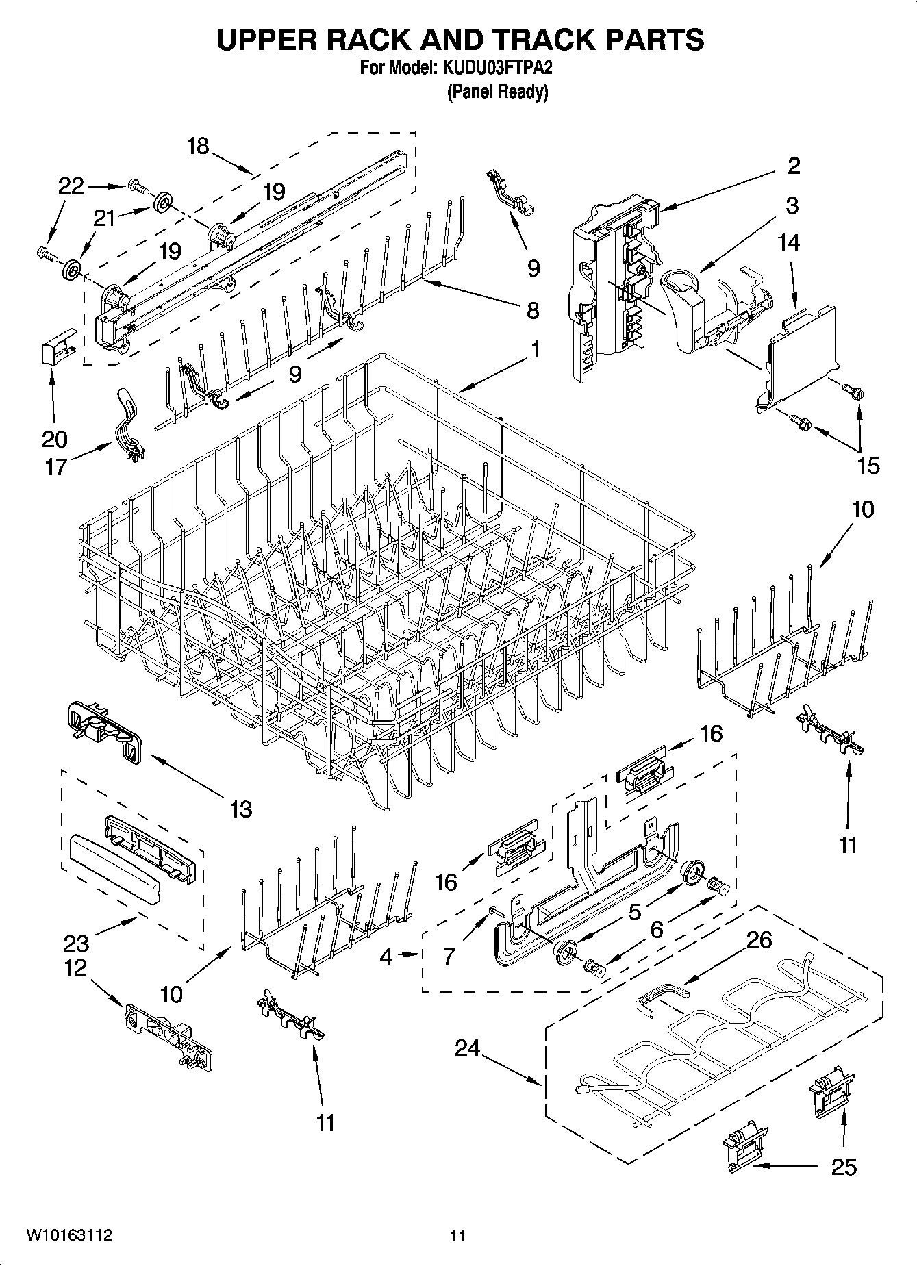 09 - UPPER RACK AND TRACK PARTS