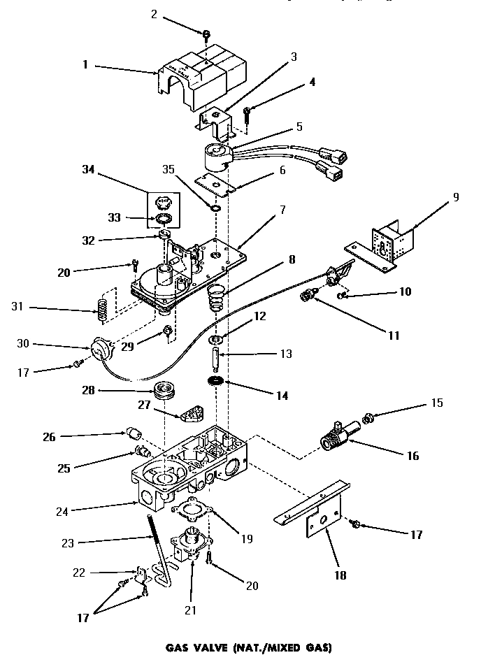 14 - GAS VALVE (NAT. / MIXED GAS)