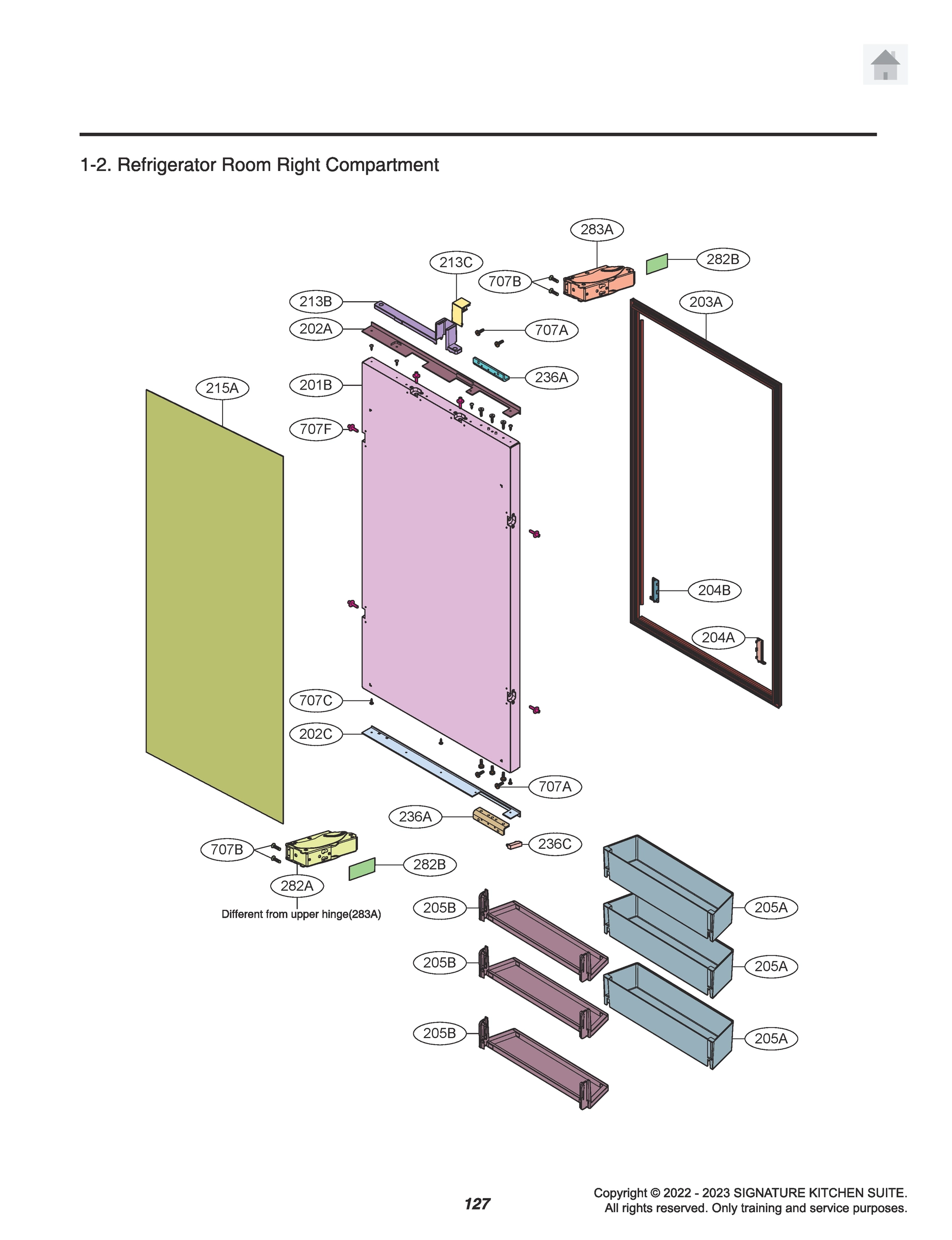 REFRIGERATOR ROOM RIGHT COMPARTMENT