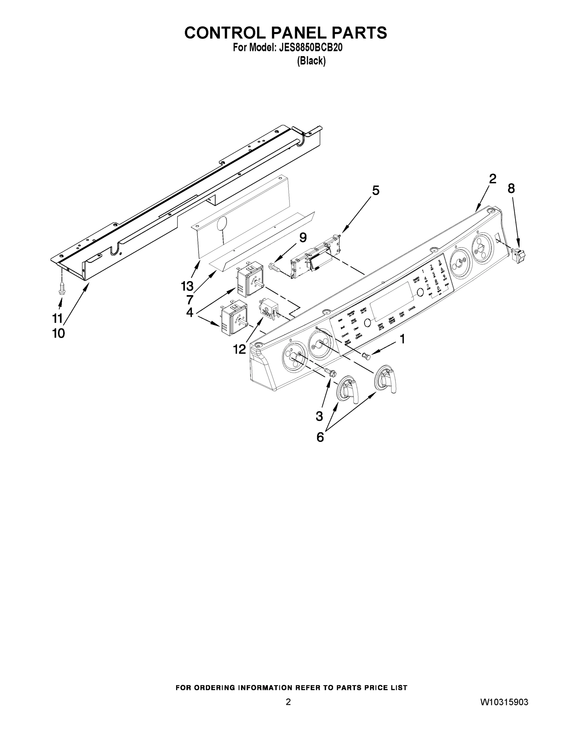 02 - CONTROL PANEL PARTS