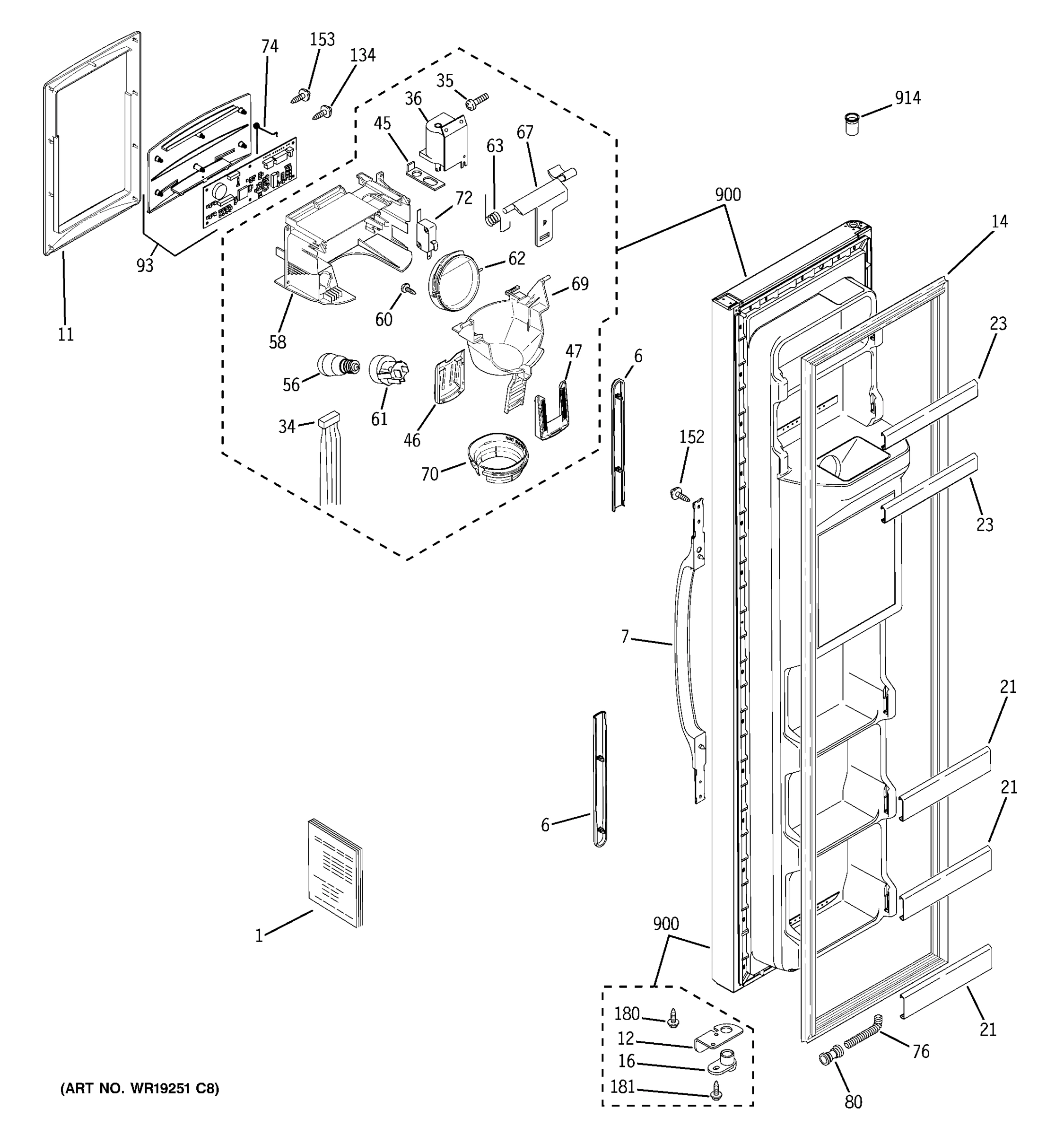 FREEZER DOOR