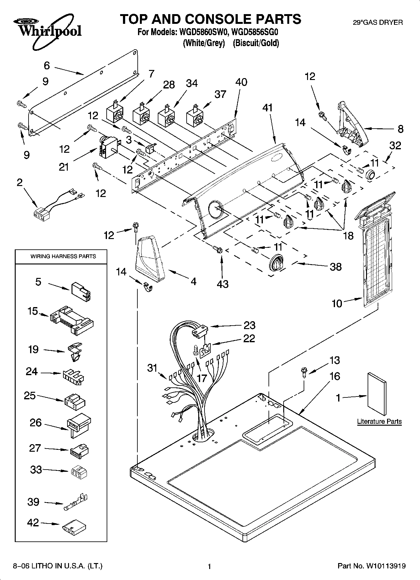 01 - TOP AND CONSOLE PARTS