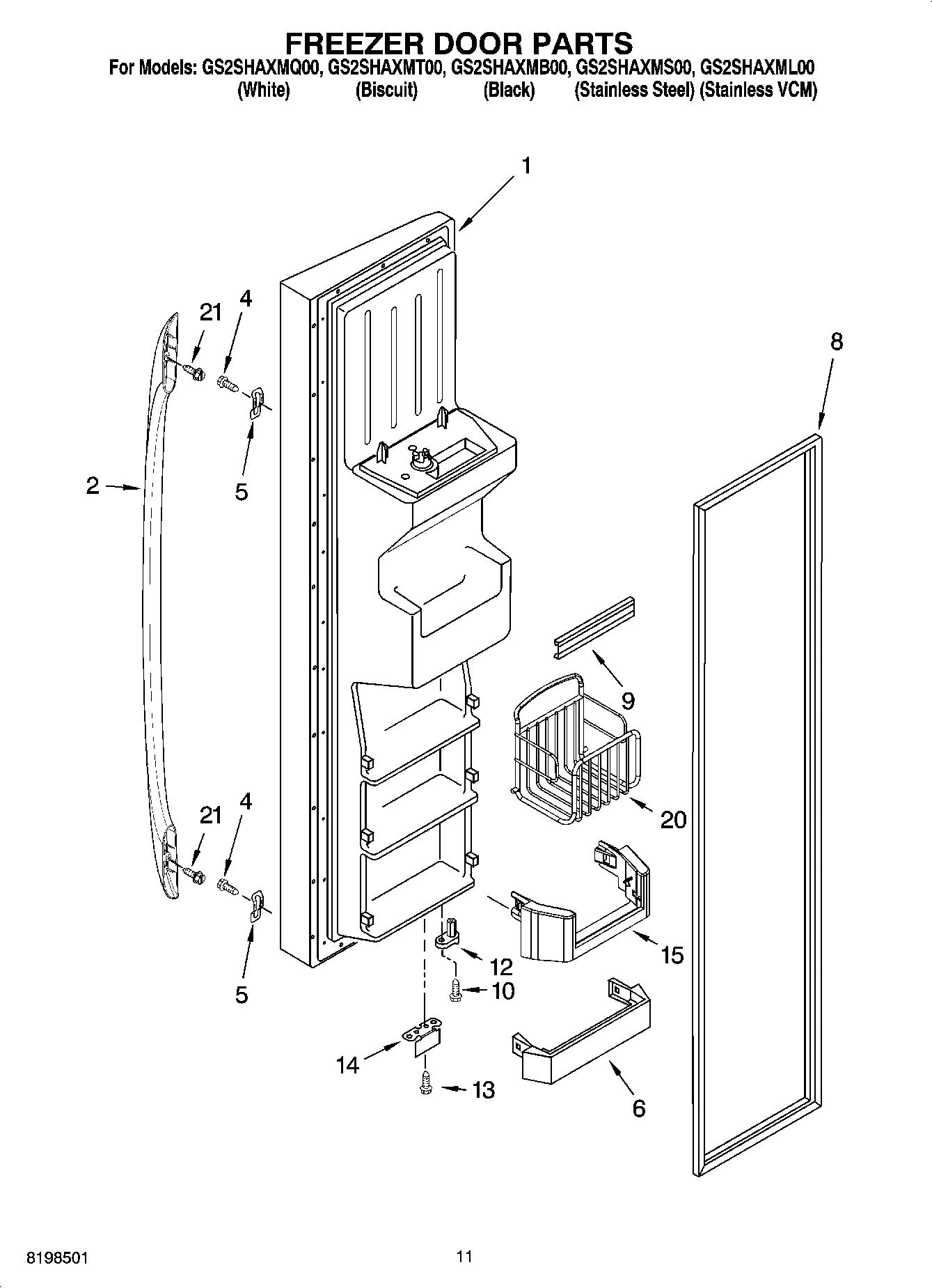 07 - FREEZER DOOR PARTS