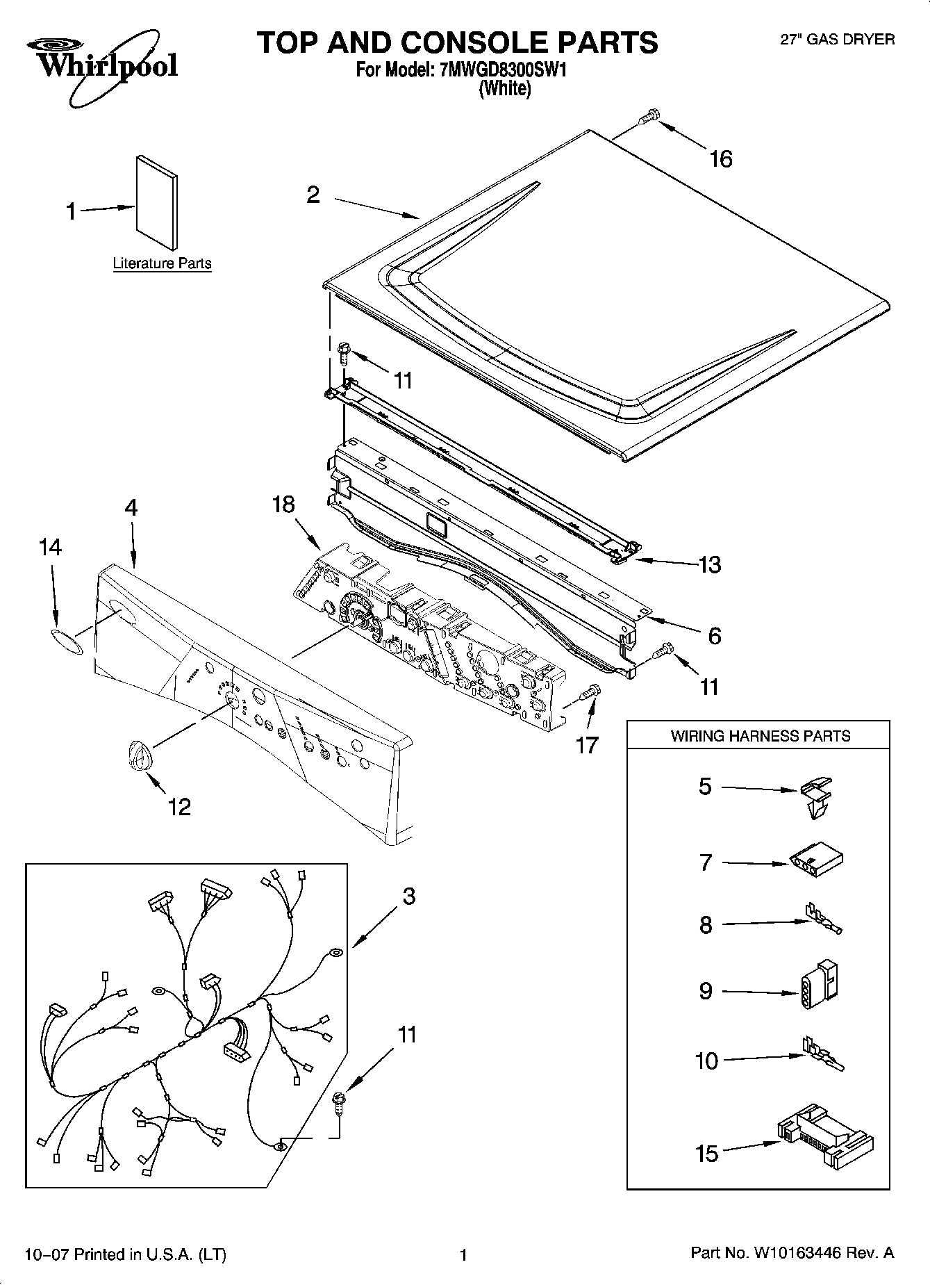 01 - TOP AND CONSOLE PARTS