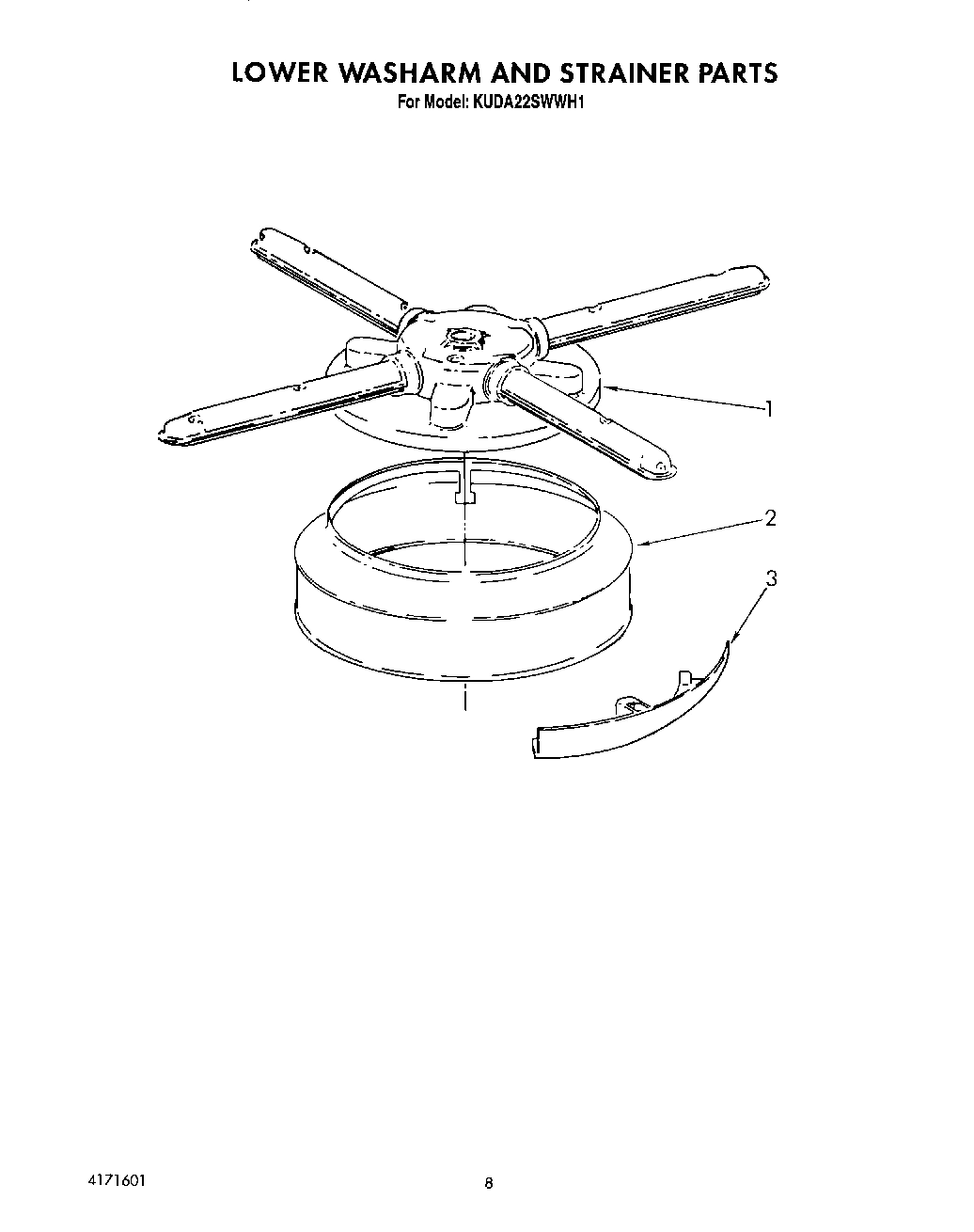 06 - LOWER WASHARM AND STRAINER