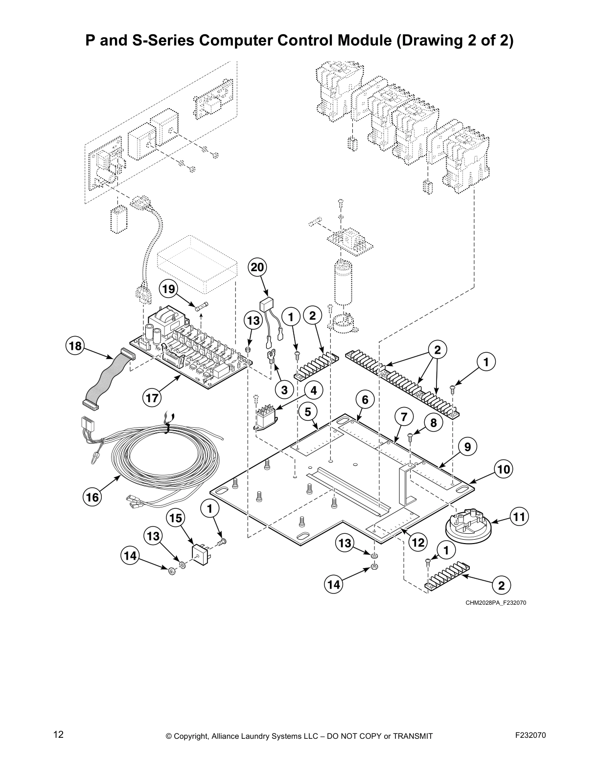 P and S-Series Computer Control Module (Drawing 2 of 2)