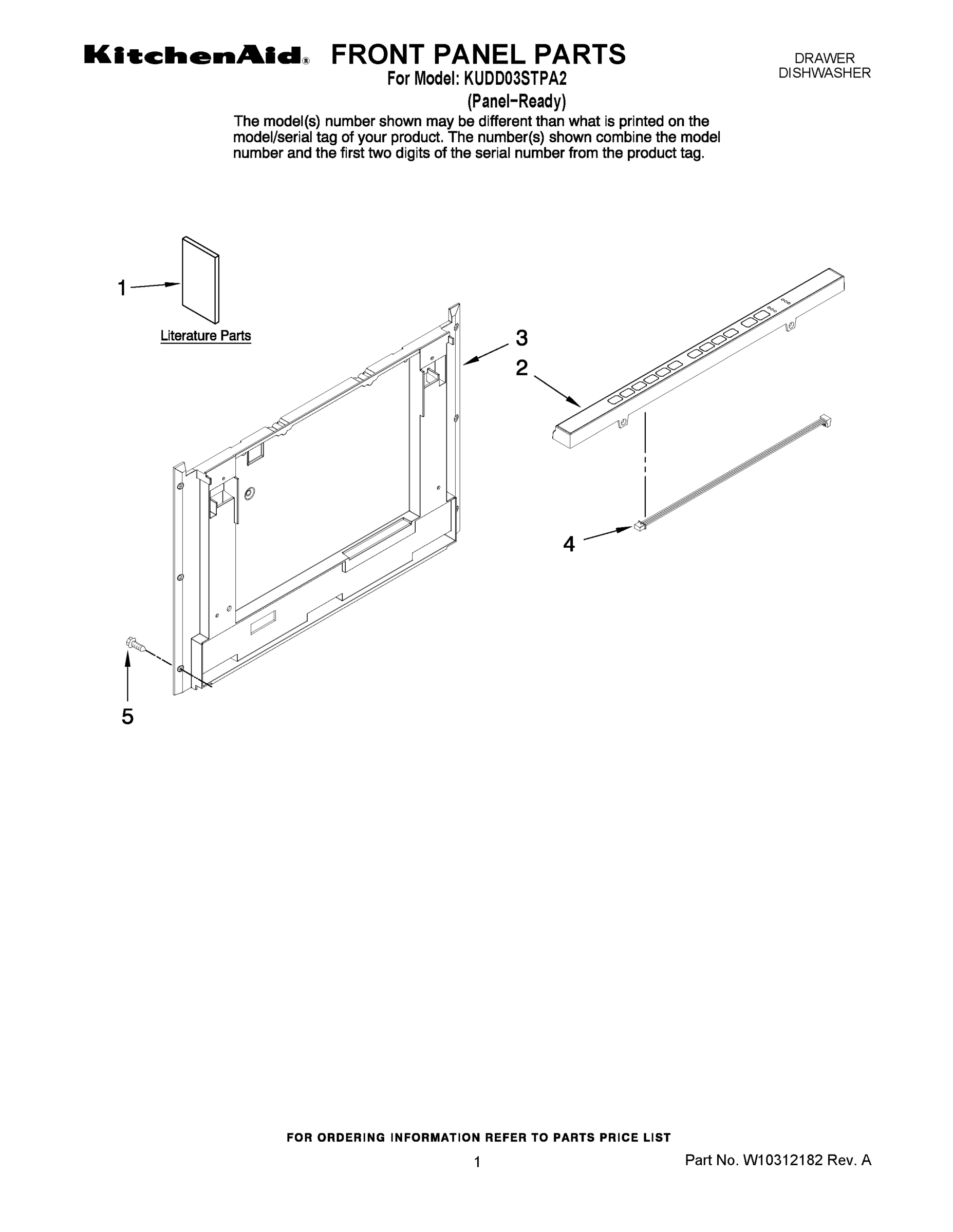 01 - FRONT PANEL PARTS