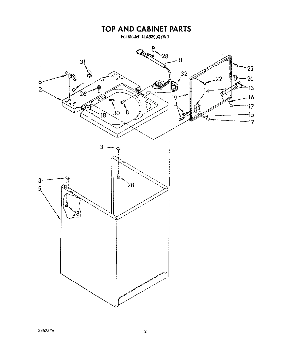 02 - TOP AND CABINET, LIT/OPTIONAL