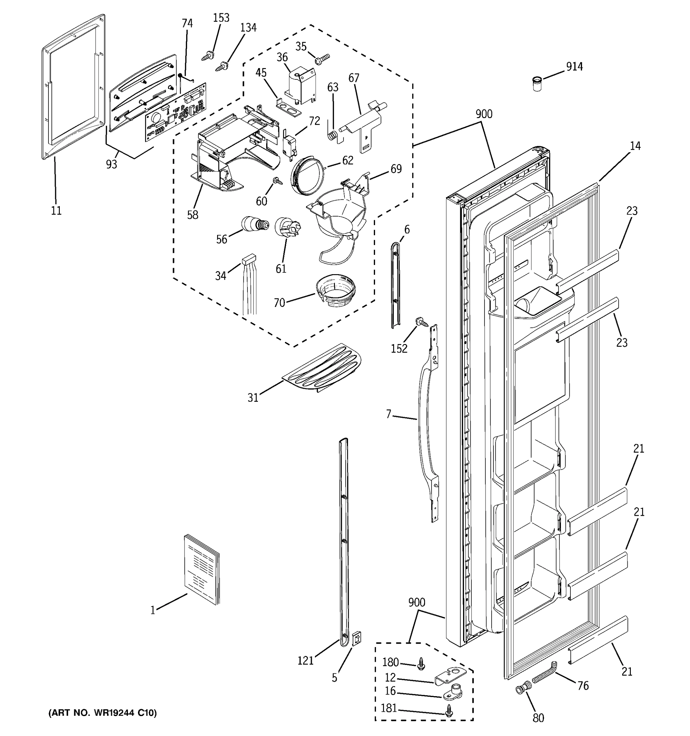 FREEZER DOOR