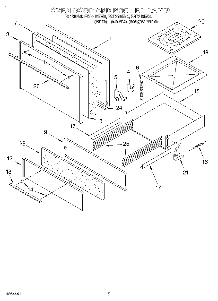 03 - OVEN DOOR AND BROILER